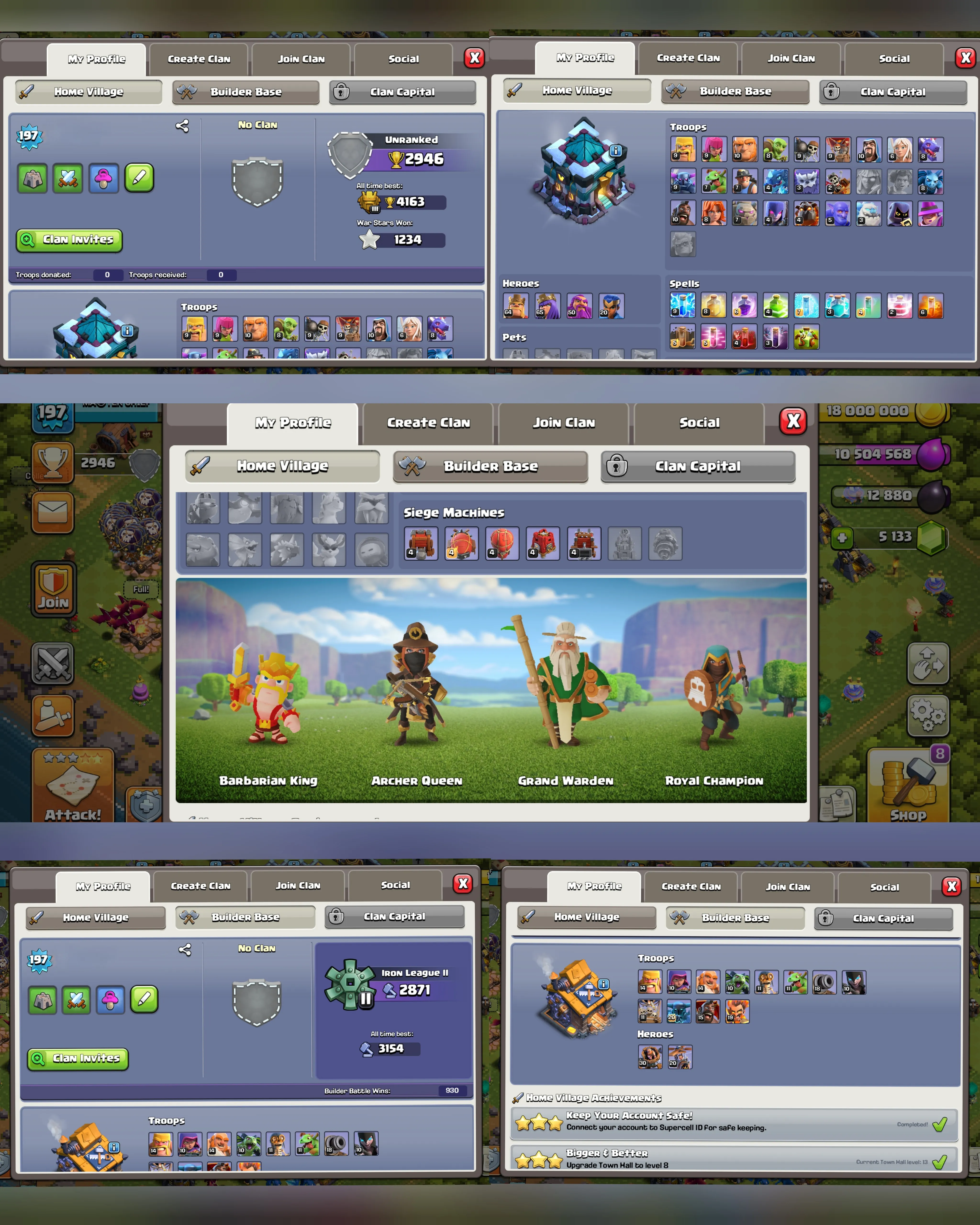 C076 TH13 PIXEL SCENERY - XP197 - 5133 GEMS - CN 500 GEMS - BK64 SKIN3 GG14 -AQ65 SKIN2 FA14-GW50 SKIN WARDEN MASTER FB1