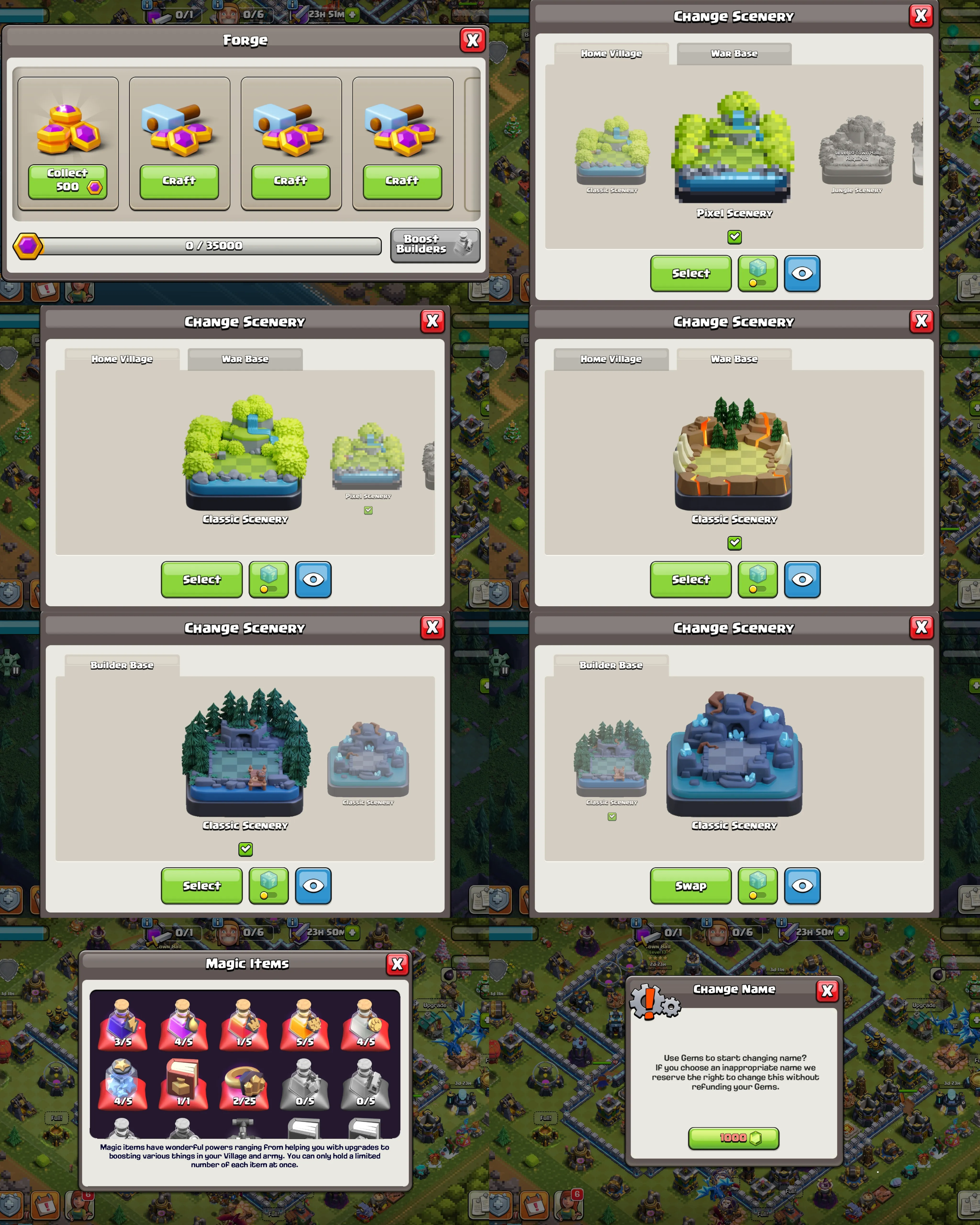 C077 TH13 PIXEL SCENERY - XP158 - 808 GEMS - CN 1000 GEMS - BK63 SKIN5 GG10 - AQ73 SKIN5 - GW46 SKIN3 FB6 - RC15 SKIN3