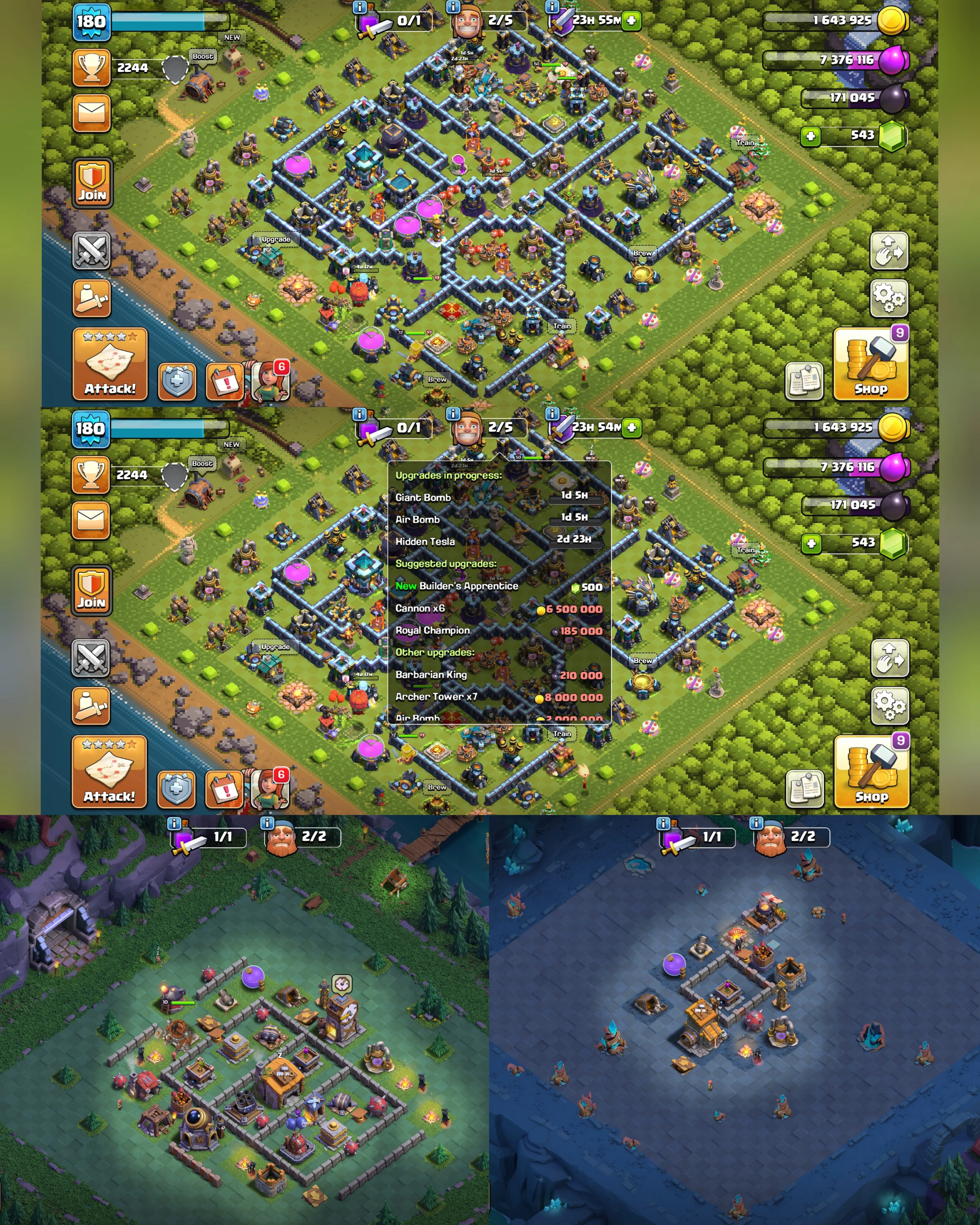 C081 TH13 PIXEL SCENERY - XP180 - 543 GEMS - CN 2000 GEMS - BK72 SKIN4 GG16 - AQ75 SKIN2 - GW50 SKIN PIRATE WARDEN