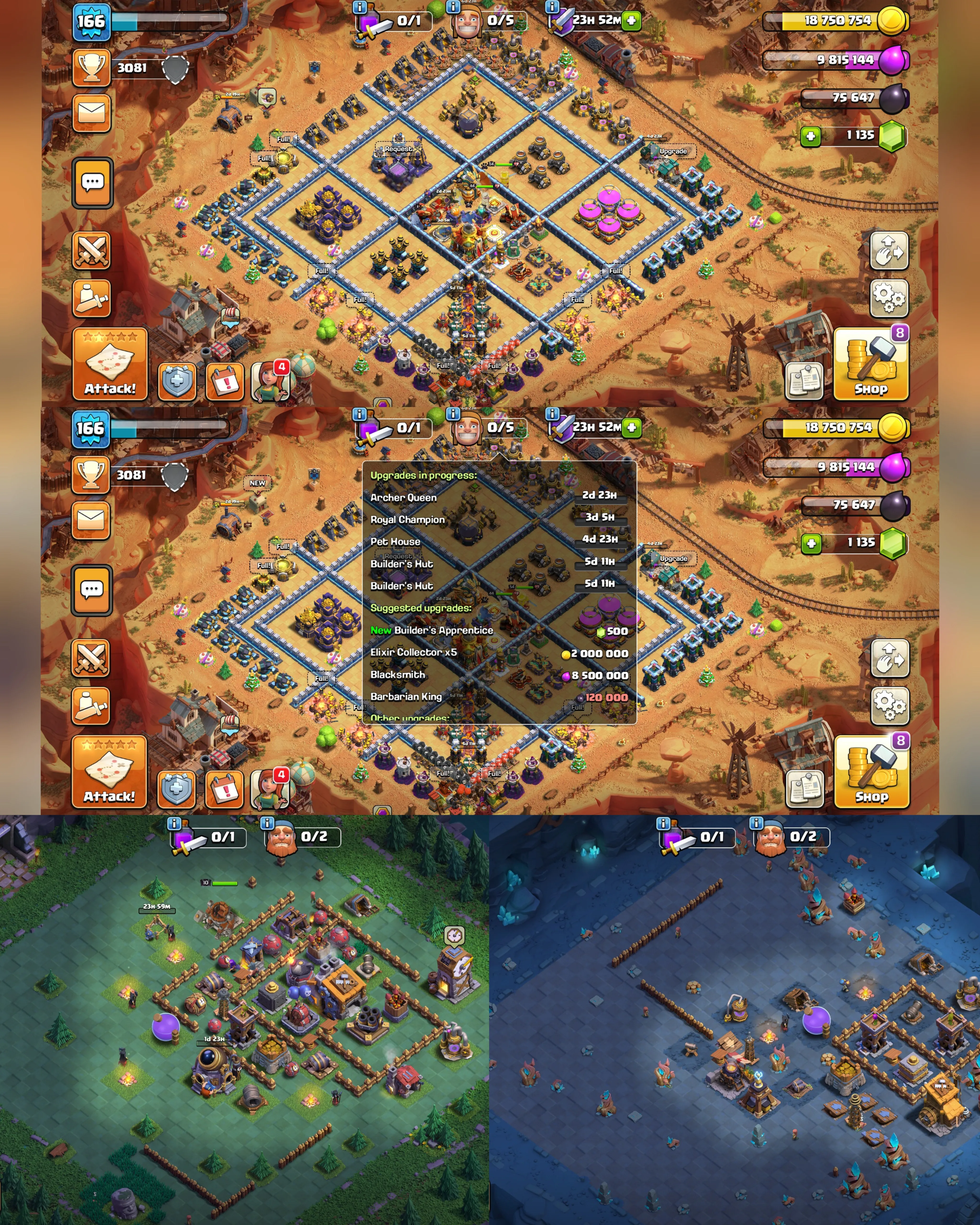C082 TH16 SCENERY3 - XP166 - 1135 GEMS - CN 500 GEMS - BK54 SKIN PIXEL KING - AQ64 - GW44 SKIN2 FB15 - RC25 - BM10 -BC15