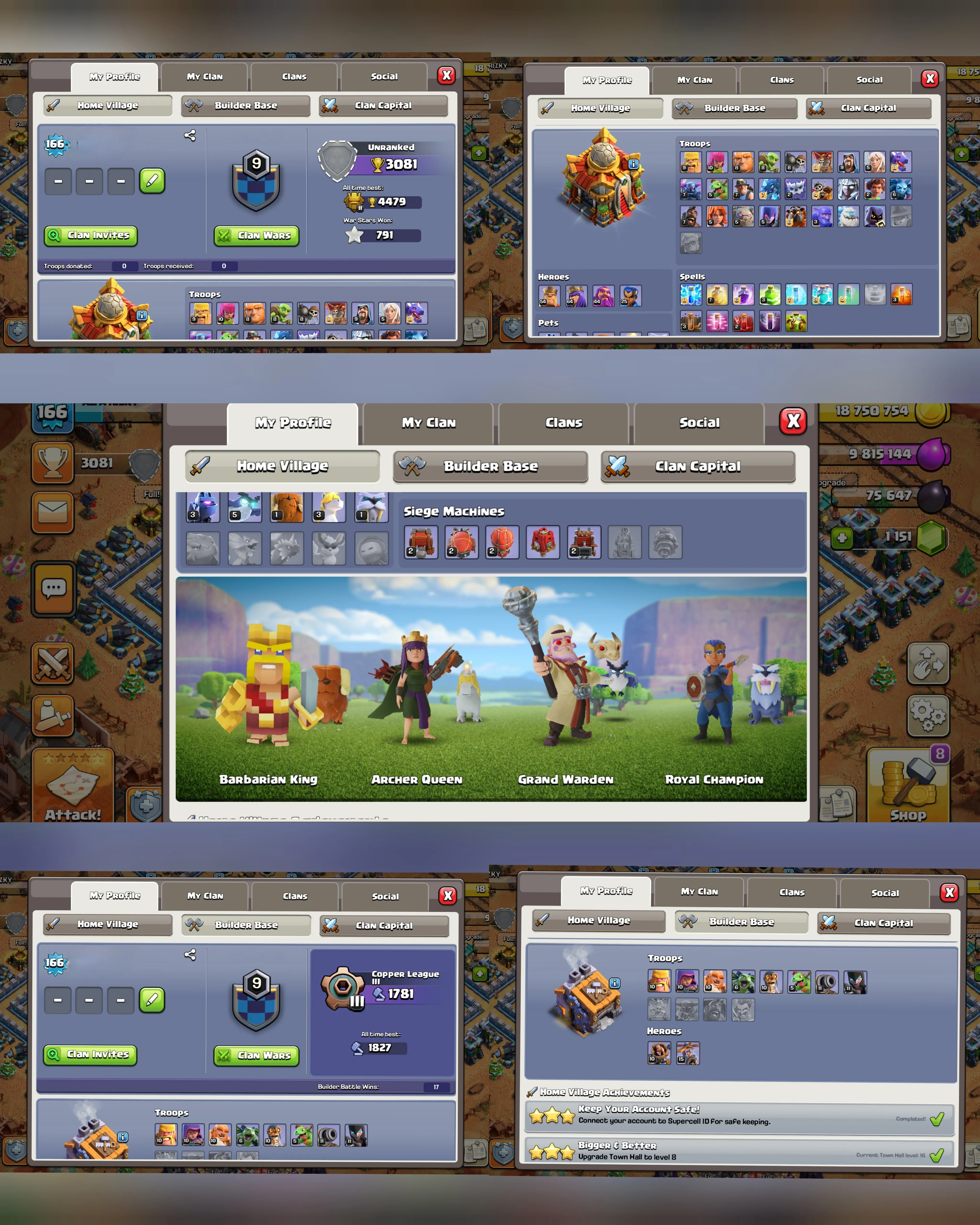 C082 TH16 SCENERY3 - XP166 - 1135 GEMS - CN 500 GEMS - BK54 SKIN PIXEL KING - AQ64 - GW44 SKIN2 FB15 - RC25 - BM10 -BC15