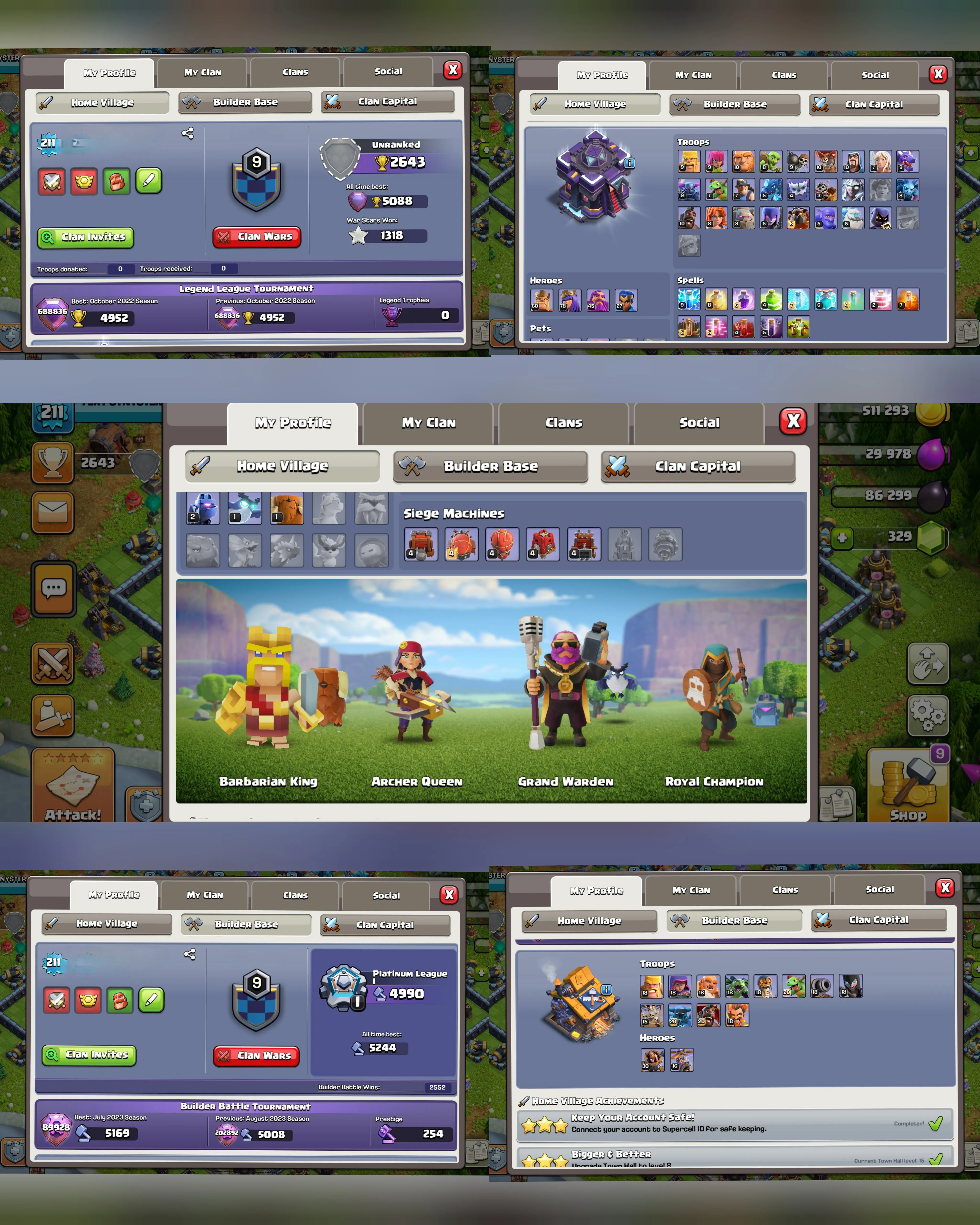 C083 TH15 SCENERY3 - XP211 - GEMS 312 - CN 500 GEMS - BK60 SKIN PIXEL KING - AQ78 SKIN PIRATE QUEEN FA5