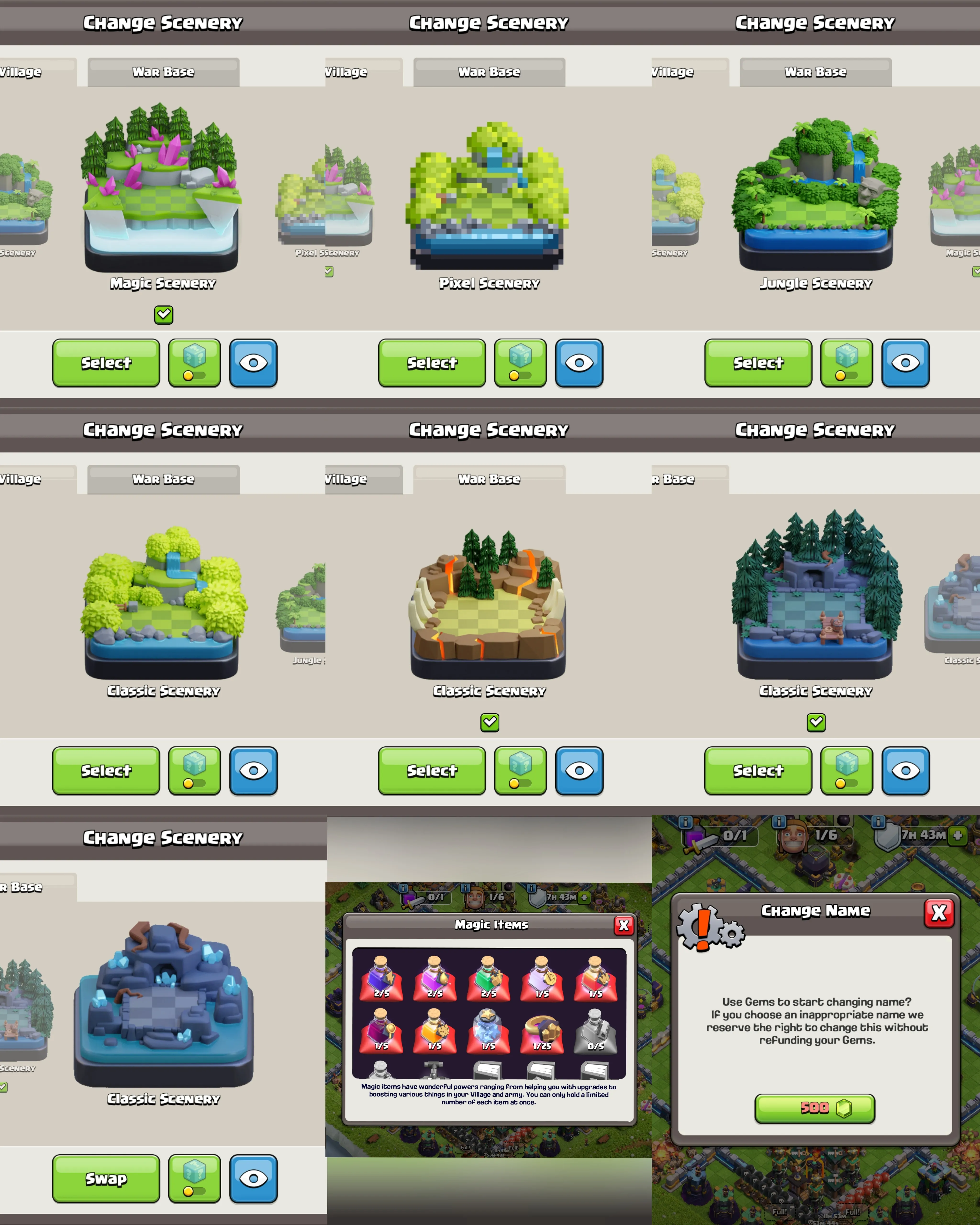 C084 TH15 SCENERY3 - XP202 - 277 GEMS - CN 500 GEMS - BK63 SKIN PIXEL KING - AQ64 - GW55 - RC14 - BM30 - BC27
