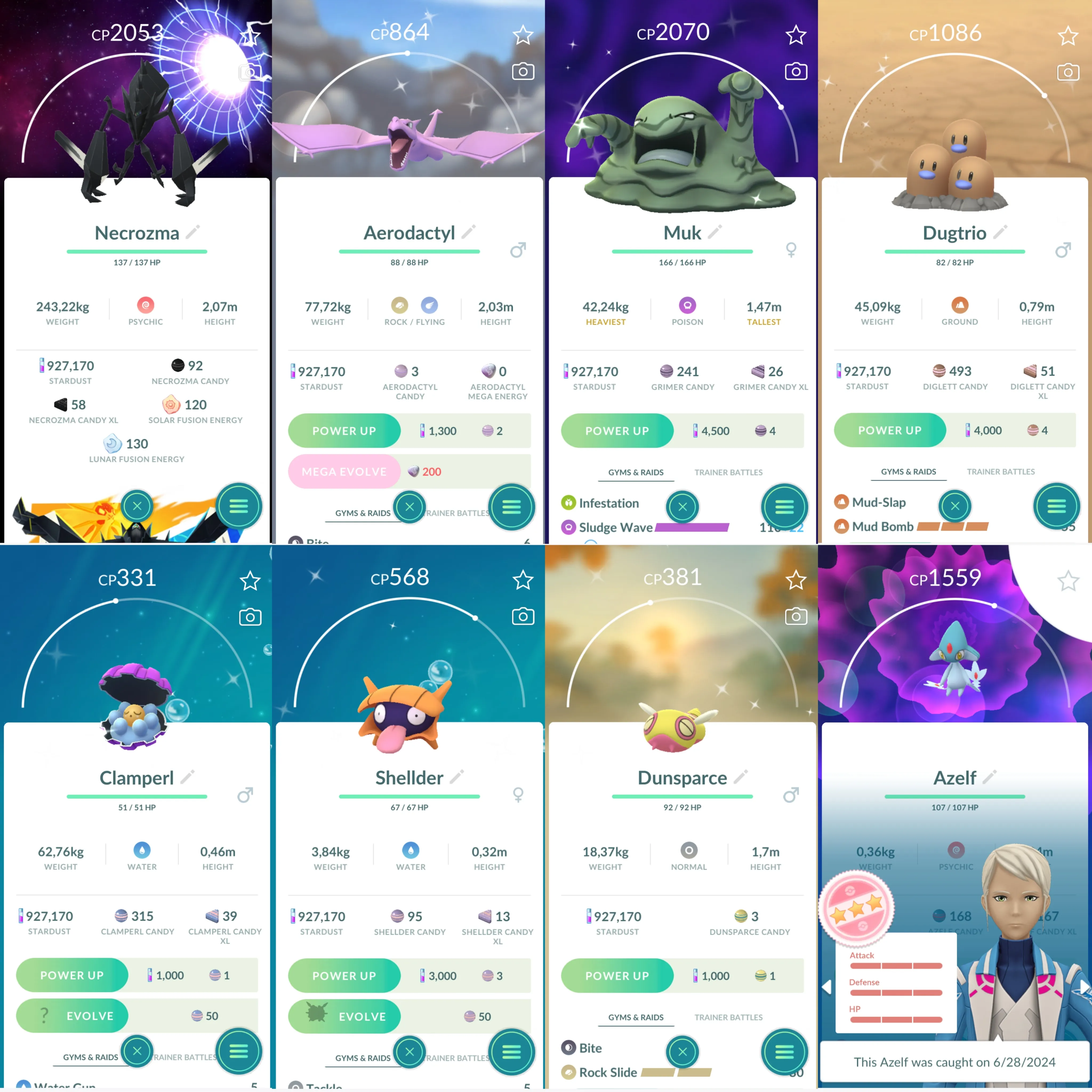 1228 LV40 Coin: 1319 SpBG: Ponyta, Lapras, necrozma Shiny: mega latias, necrozma, azelf, gengar, Aerodactyl