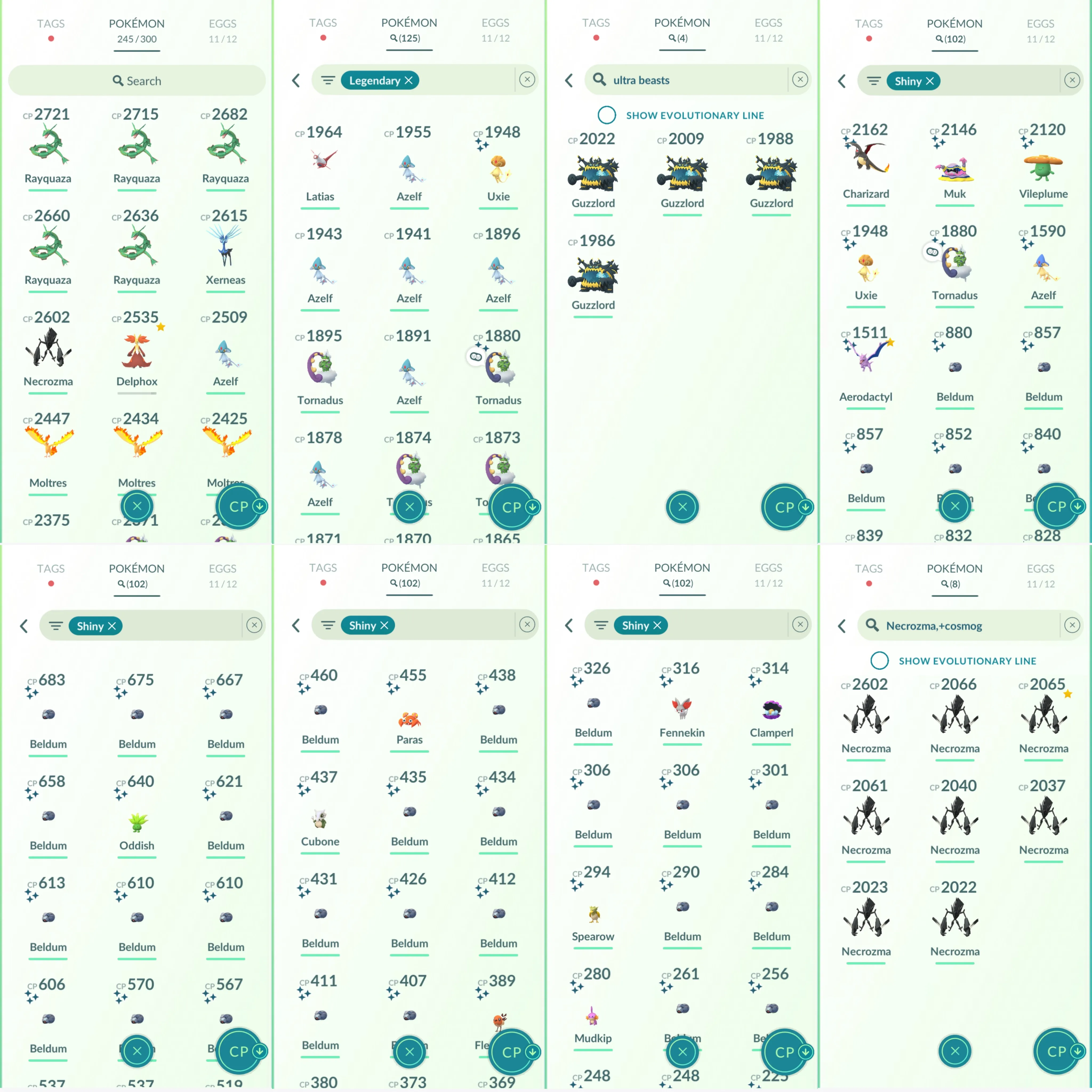 1231 LV40 SpBG: ponyta, lapras, necrozma Beldum100 Shundo Aerodactyl Shiny: party charizard, beldum, tornadus, uxie