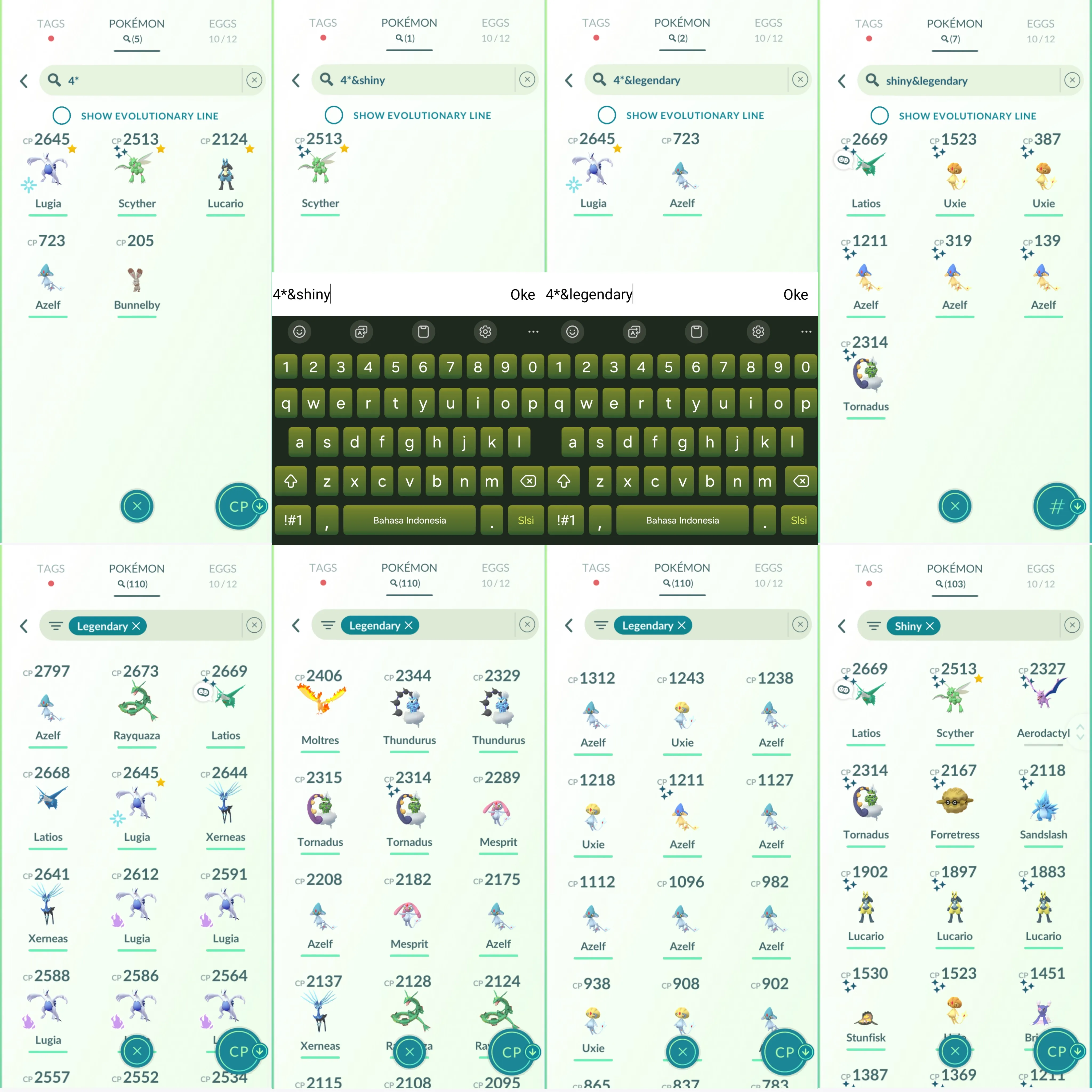 1257 LV40 Lugia100 Azelf100 SpBG Lapras+Ponyta Shiny: mega Lucario x3, mega latios, onix, shundo Scyther, azelf.tornadus