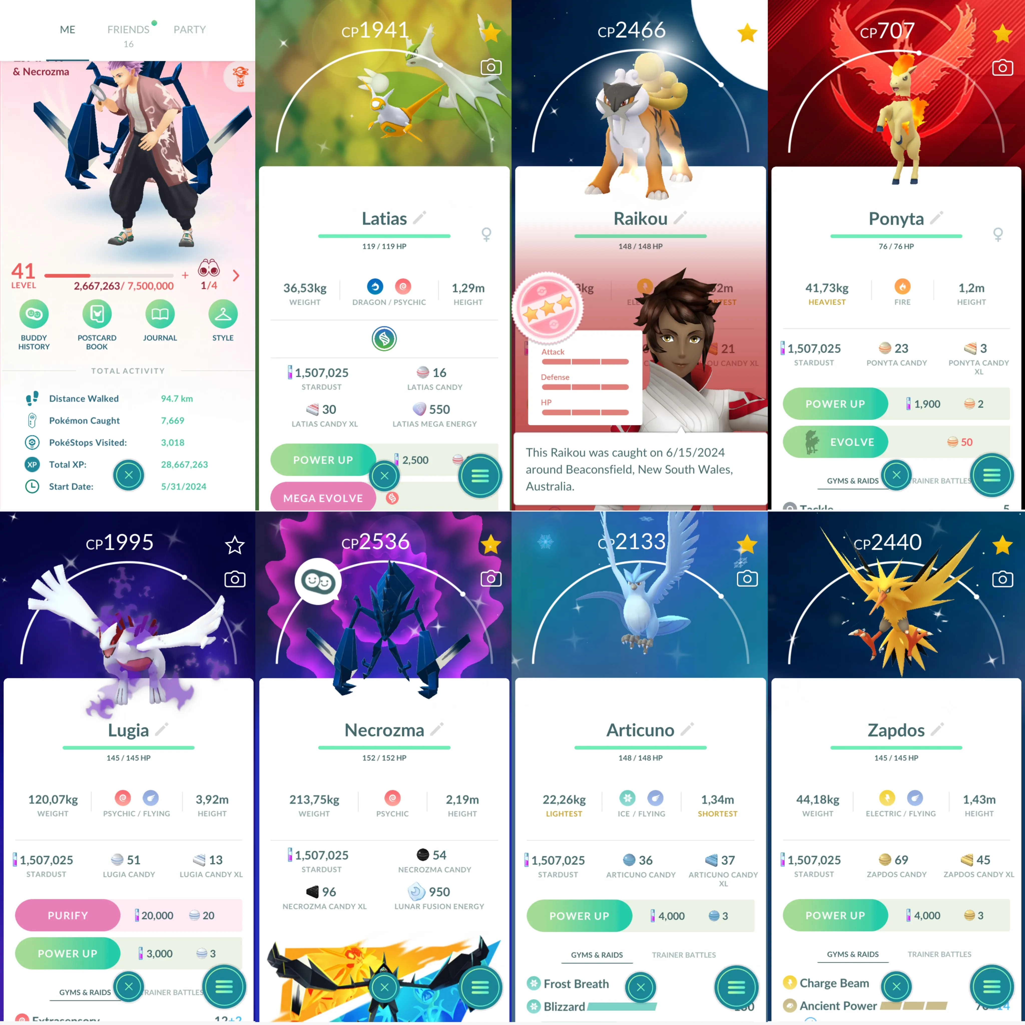 1267 LV41 Shundo Raikou Meltan100 Sp Bg: ponyta, necrozma Shiny: mega latias.shadow oh