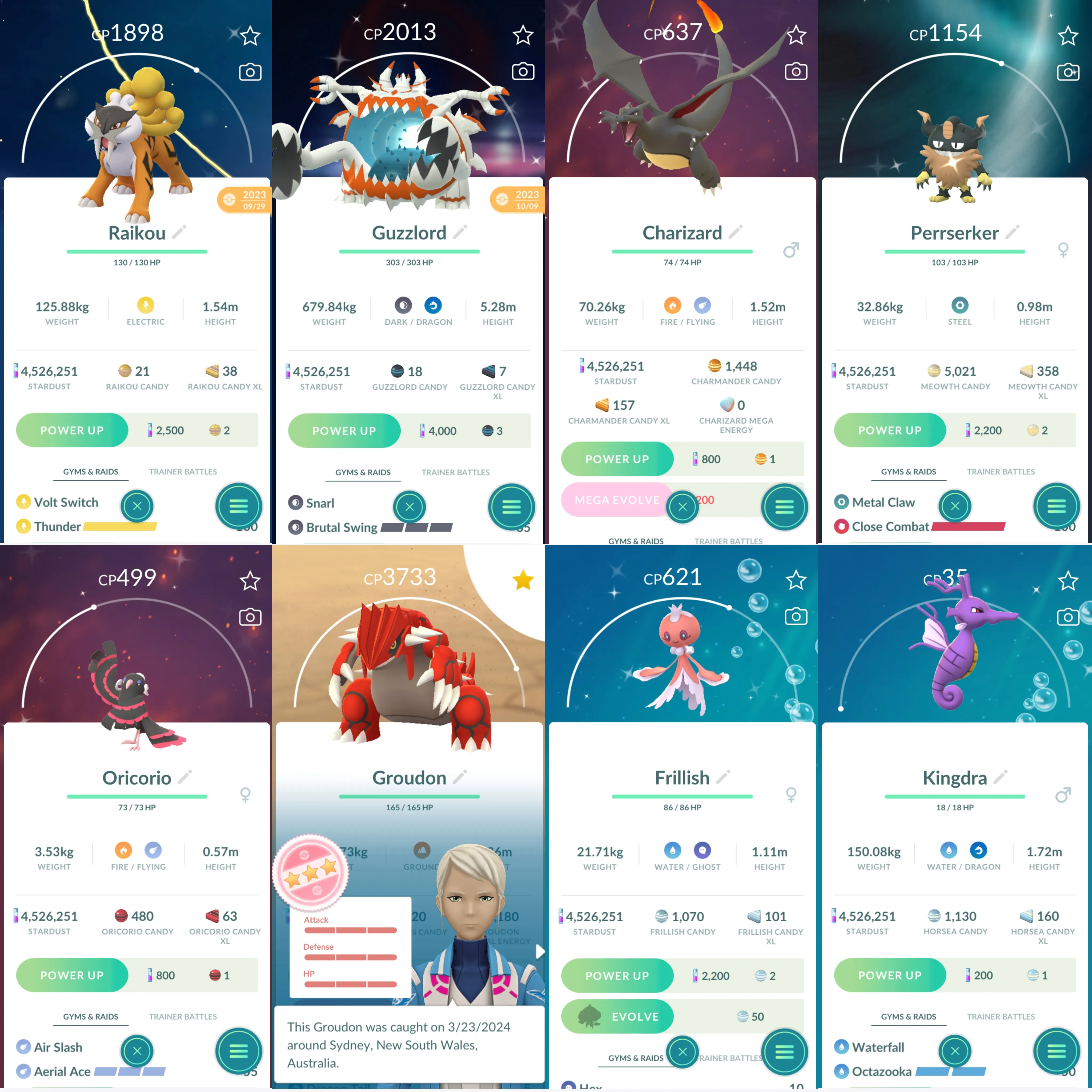 1298 LV44 Mega Groudon100 Raikou100 x2 Sp Bg Ponyta Shiny: mega kyogre, mega groudon, mega Lucario, Charizard