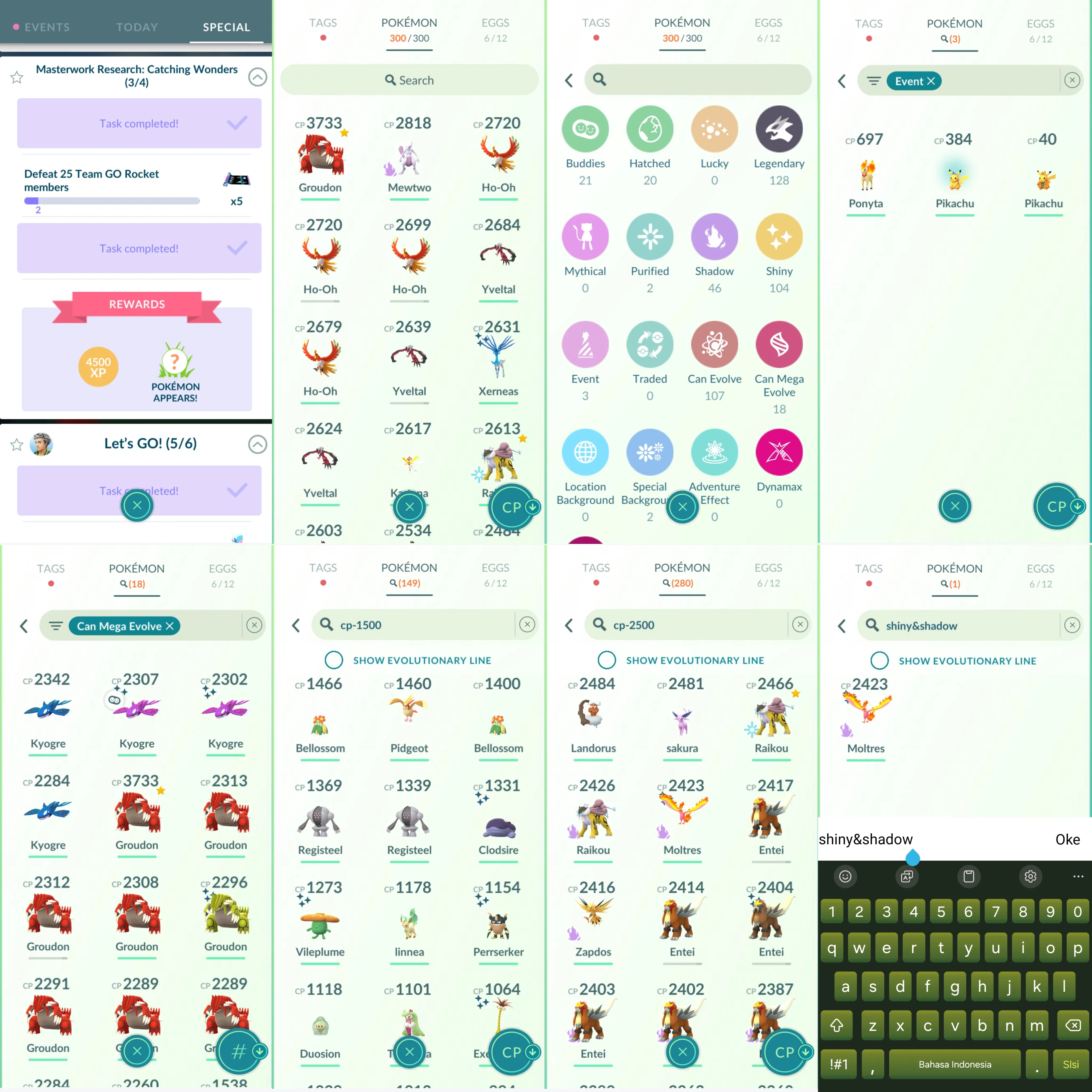 1298 LV44 Mega Groudon100 Raikou100 x2 Sp Bg Ponyta Shiny: mega kyogre, mega groudon, mega Lucario, Charizard