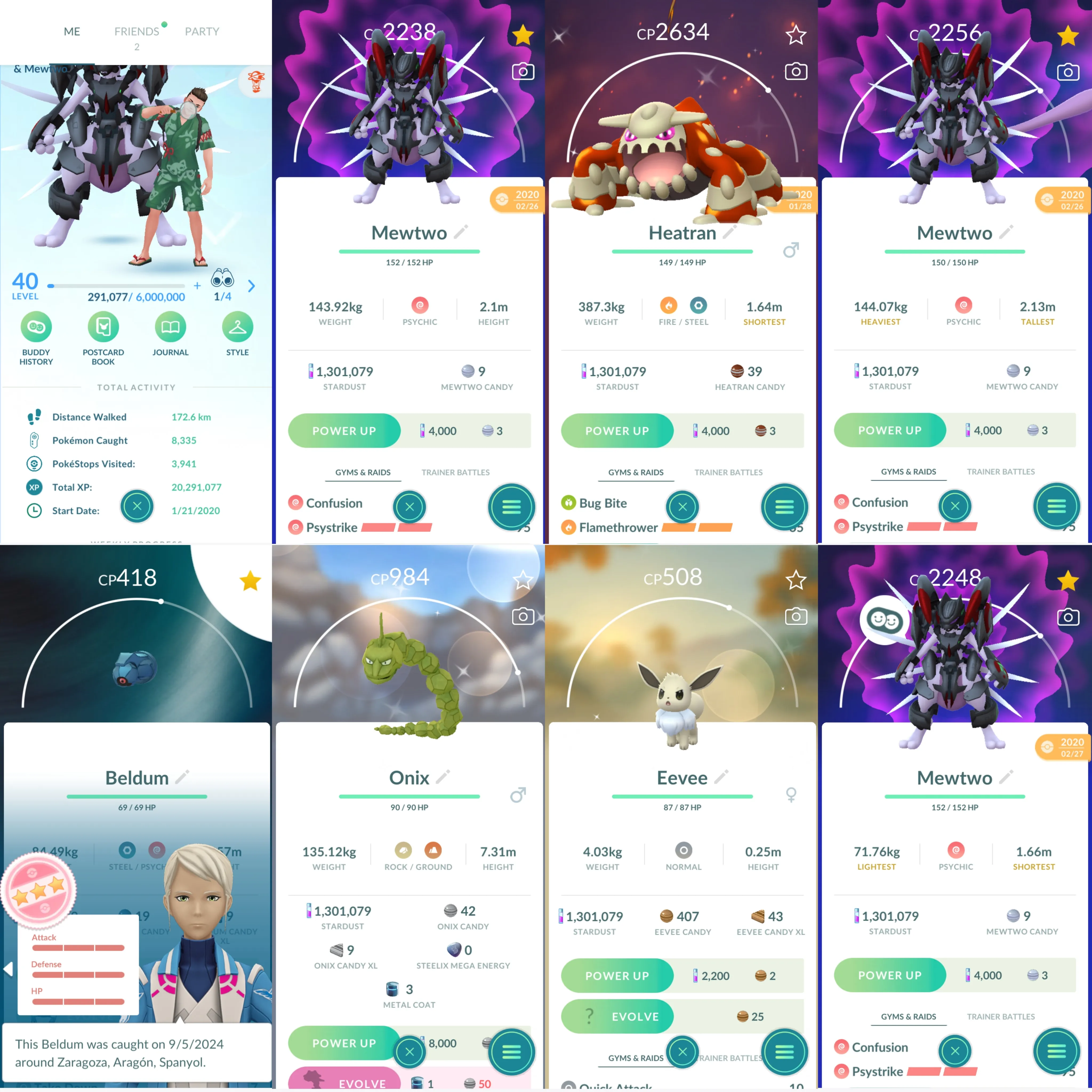 1309 LV40 Armored Mewtwo x3 tradeable Beldum100 Zygarde Tyranitar Deoxys Shiny: heatran, onix, eevee, Growlithe, oddish