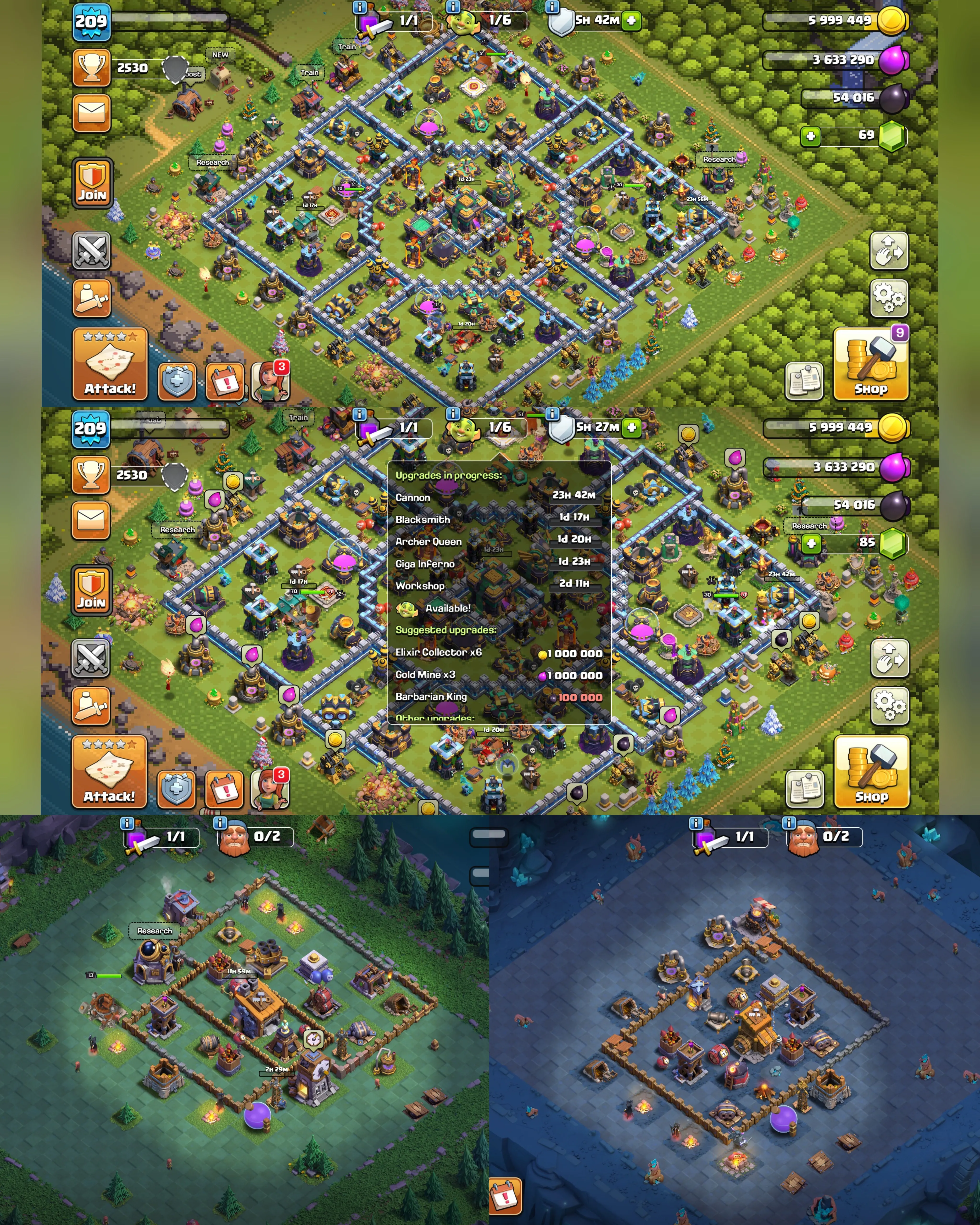 C085 TH14 SCENERY2 - XP209 - 85 GEMS - CN 1000 GEMS - BK70 SKIN3 - AQ75 SKIN2 - GW51 SKIN PIMAL WARDEN FB5 - RC30 - BM13