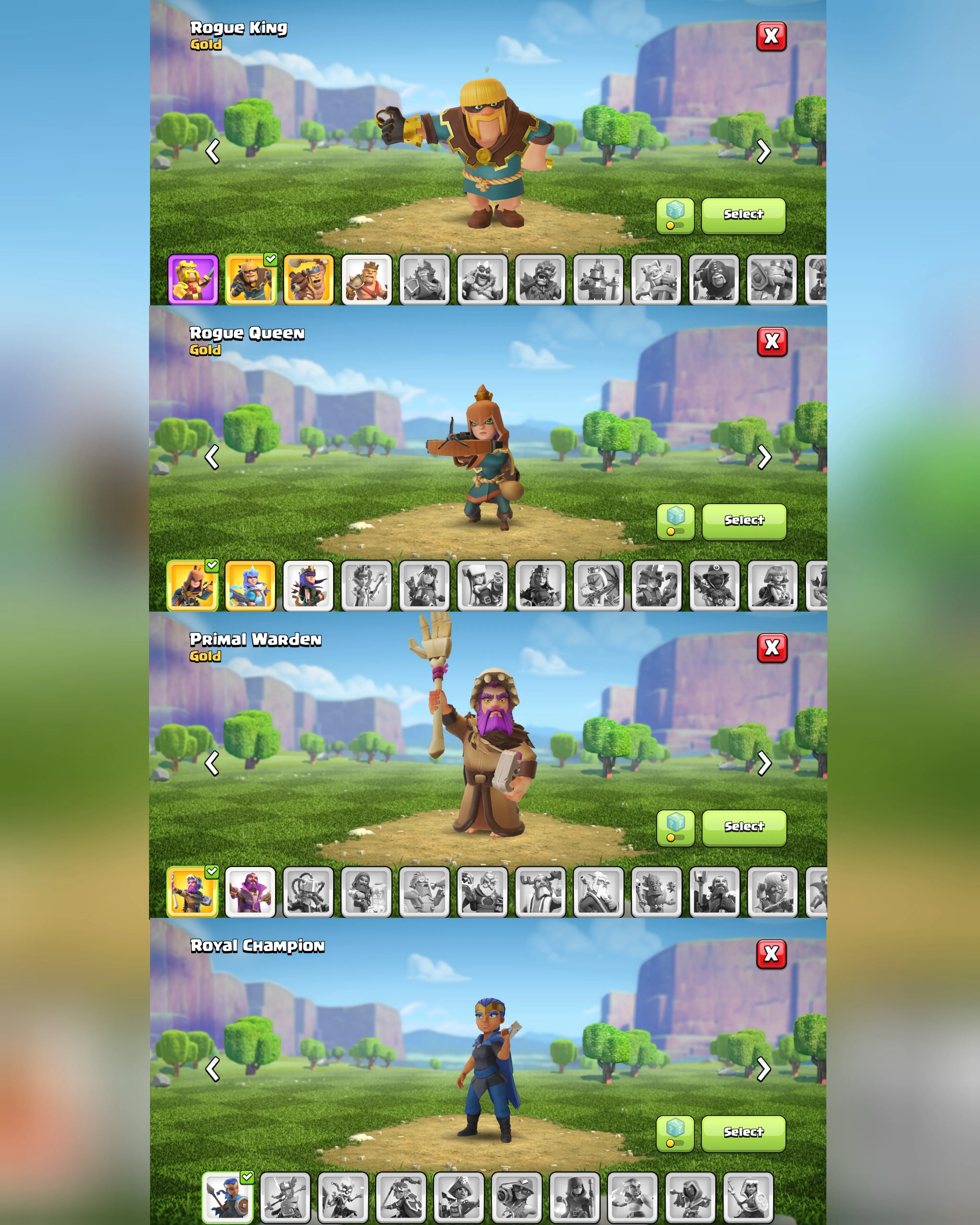 C085 TH14 SCENERY2 - XP209 - 85 GEMS - CN 1000 GEMS - BK70 SKIN3 - AQ75 SKIN2 - GW51 SKIN PIMAL WARDEN FB5 - RC30 - BM13