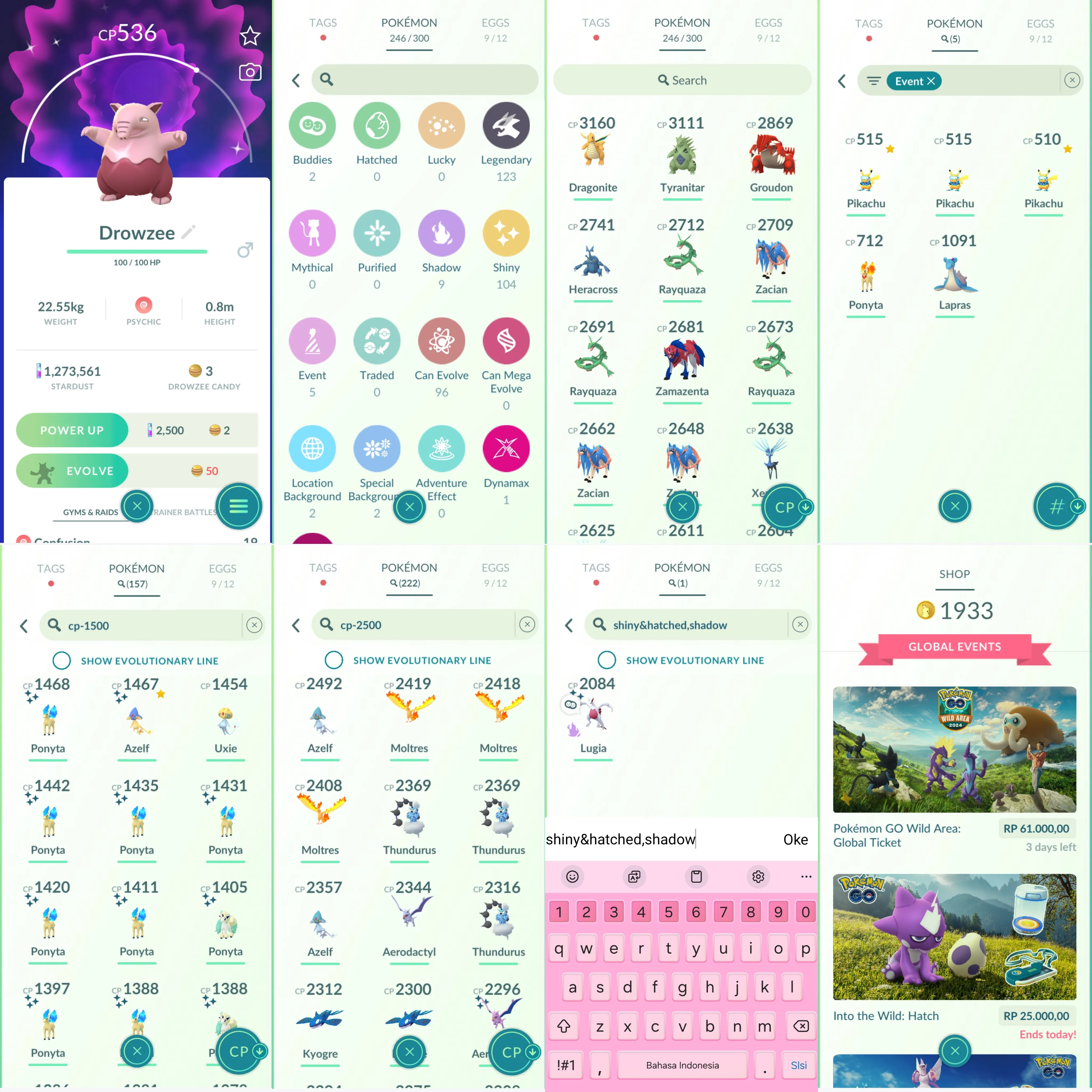 1346 LV40 Coin1933 Shundo Azelf Shiny Shadow Lugia Shiny: zamazenta, uxie, Aerodactyl, azelf, lileep, sudowoodo, drowzee, ponyta