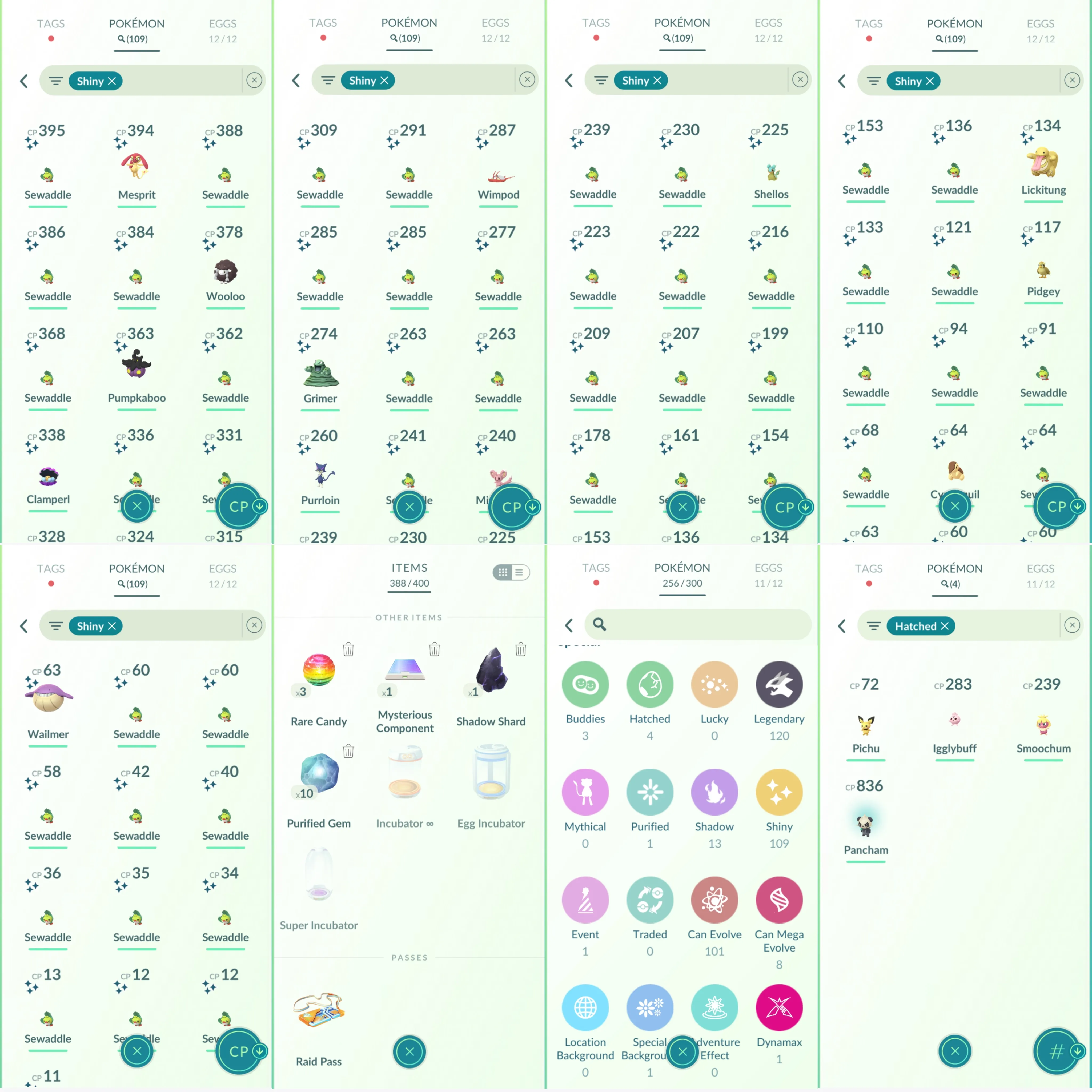 1368 LV40 Mesprit100 Raikou100 Shiny: zacian, charmeleon, azelf, mesprit, uxie, komala, absol, falinks, mega mawile, wooloo