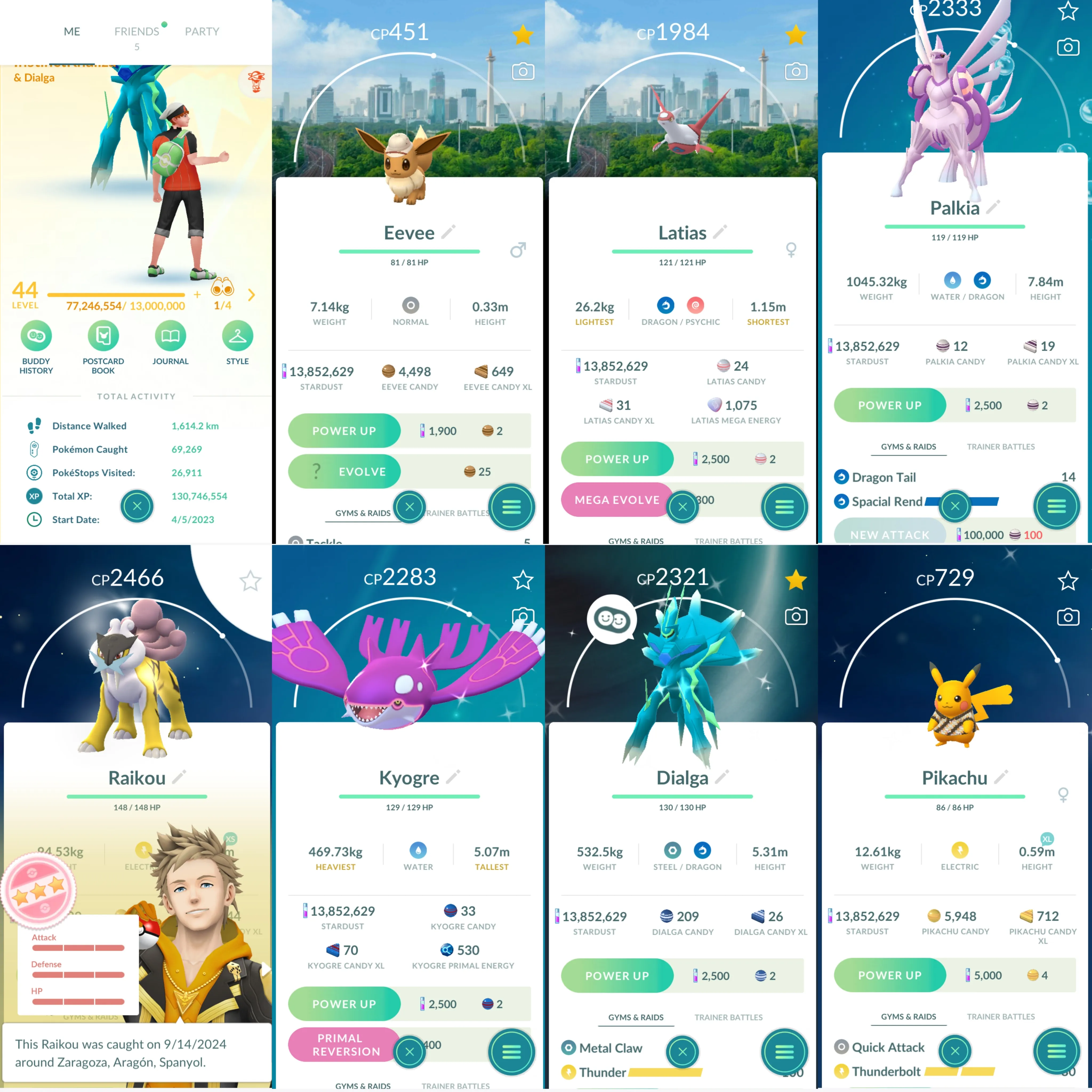 1384 LV44 Palkia Spacial Rend Shiny Pikachu Batik F Raikou100 Jakarta Bg: Eevee costume, Latias Shiny: mega kyogre, Charizard