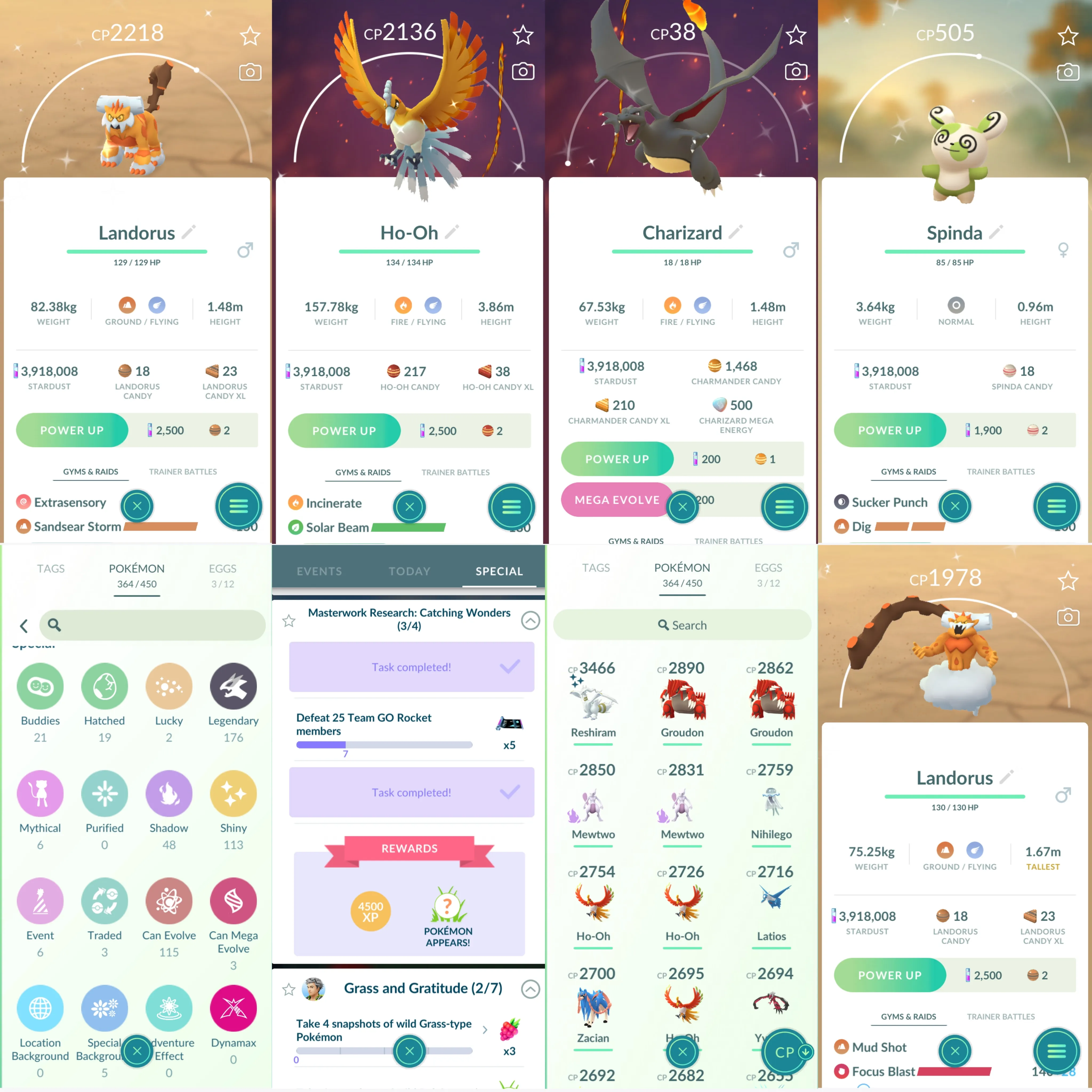 1395 LV44 Sp Bg Necrozma Shiny: riolu, mega Charizard, spinda, reshiram, groudon, zacian, shadow zapdos, therian landorus, ho-oh