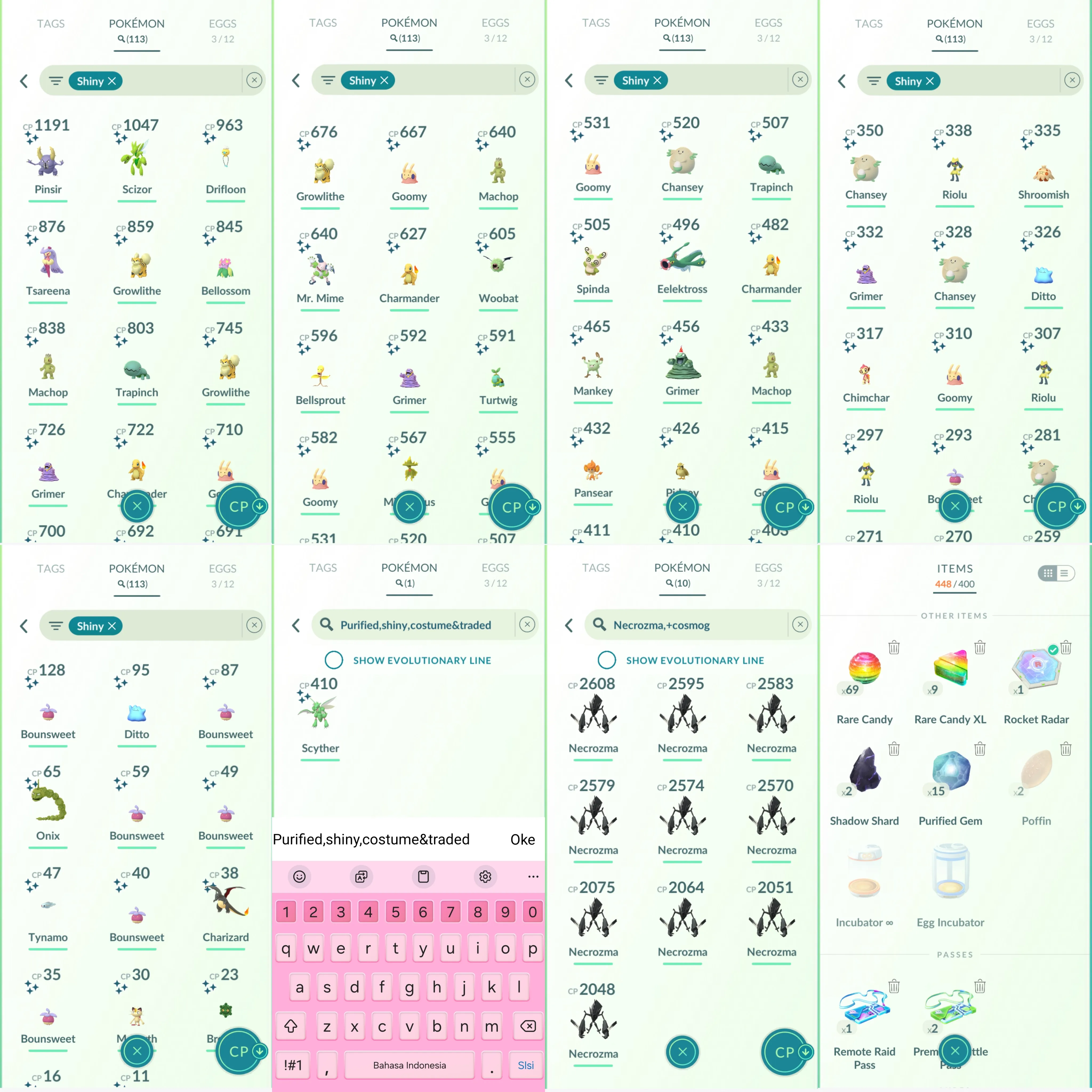 1395 LV44 Sp Bg Necrozma Shiny: riolu, mega Charizard, spinda, reshiram, groudon, zacian, shadow zapdos, therian landorus, ho-oh