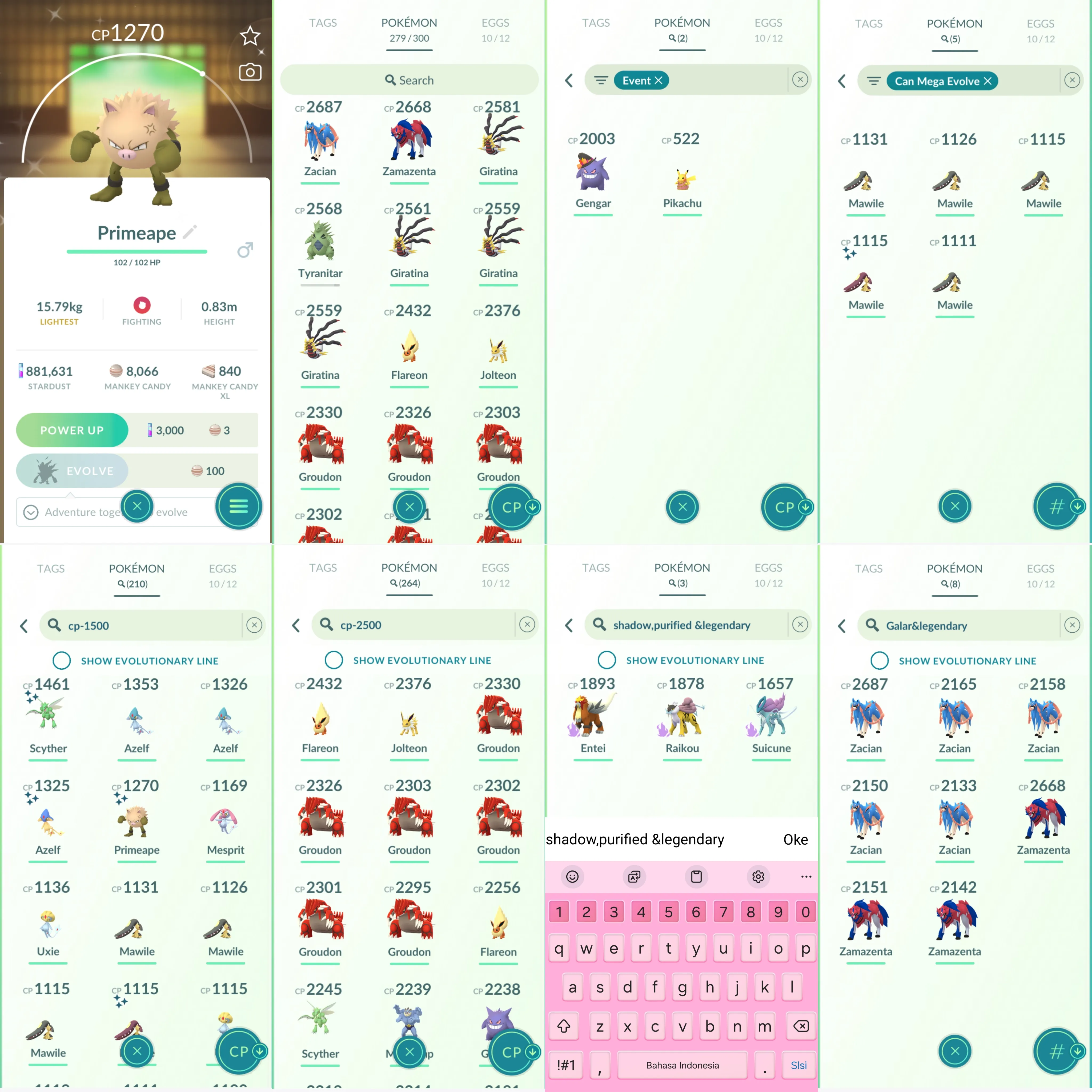 1407 LV40 Coin1150 GMax Gengar Shiny: azelf, mesprit, chansey, scyther, primeape, mega mawile, sneasel, shuppet, drilbur