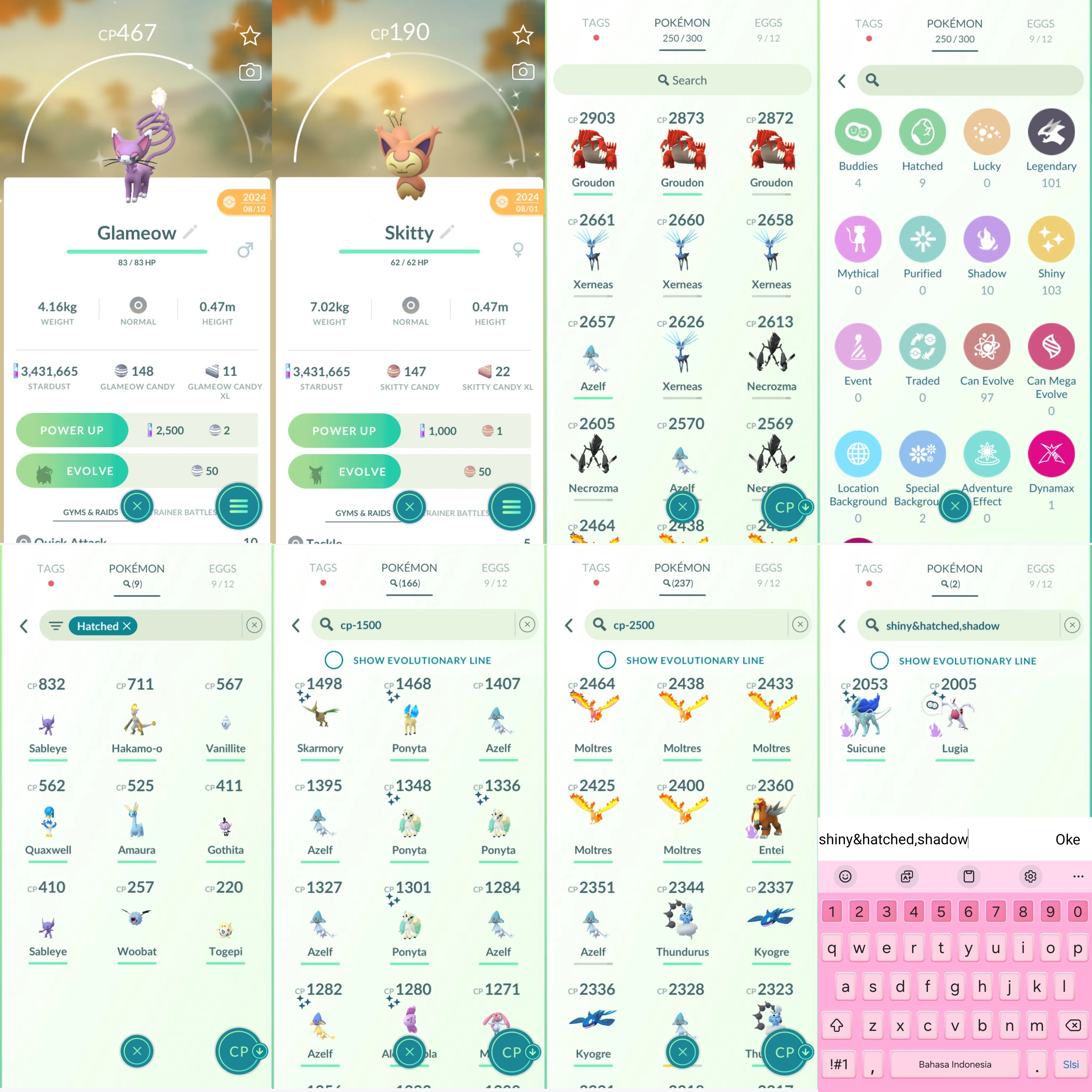 1428 LV40 RCandy134 Necrozma Bg Shiny: shadow Lugia, shadow suicune, eevee, moltres, groudon, tornadus, azelf, skarmory