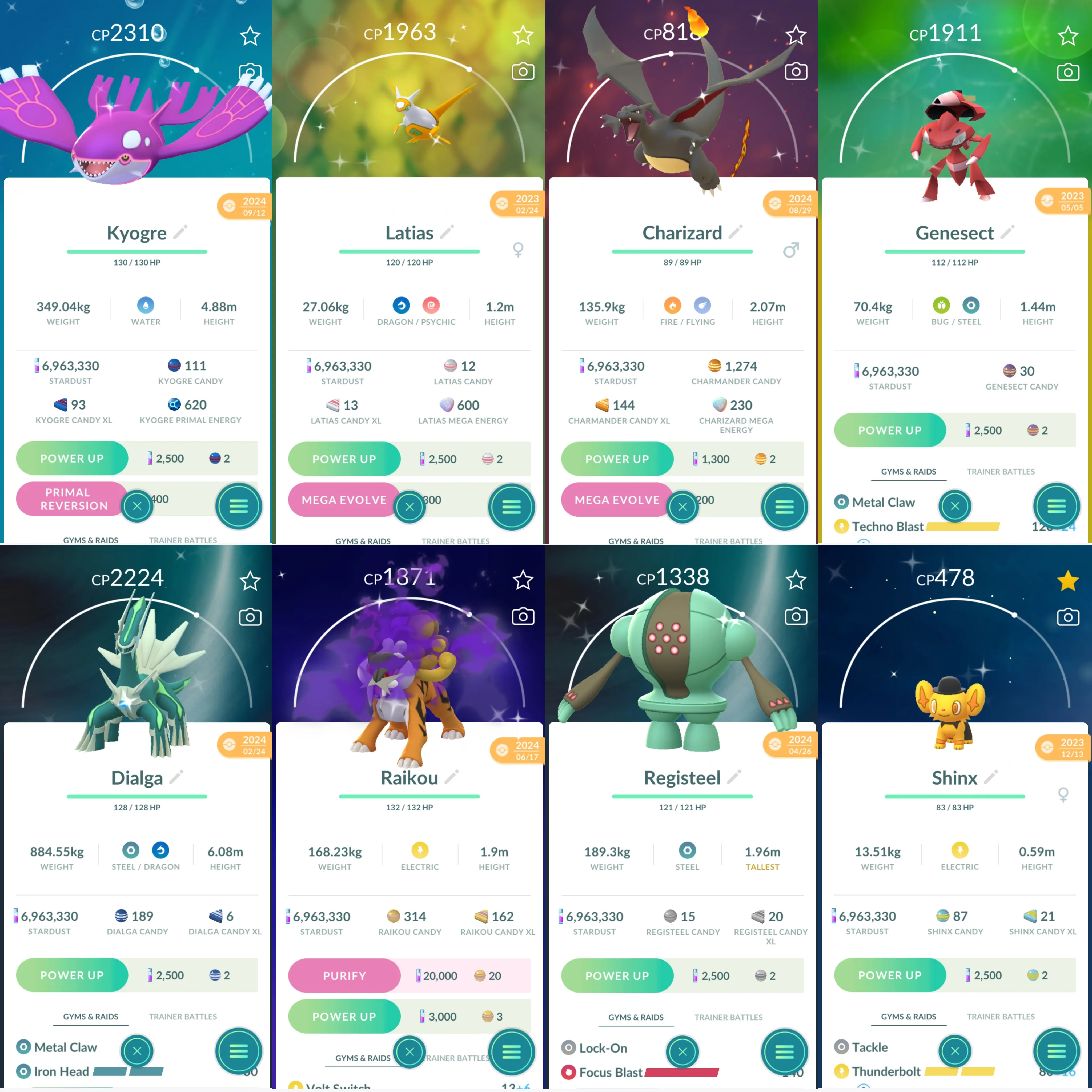 1433 LV46 MasterBall x2 Palkia Spacial Rend Cosmog x2 Mega Diancie Raikou100 Shiny: necrozma, mega Charizard, genesect