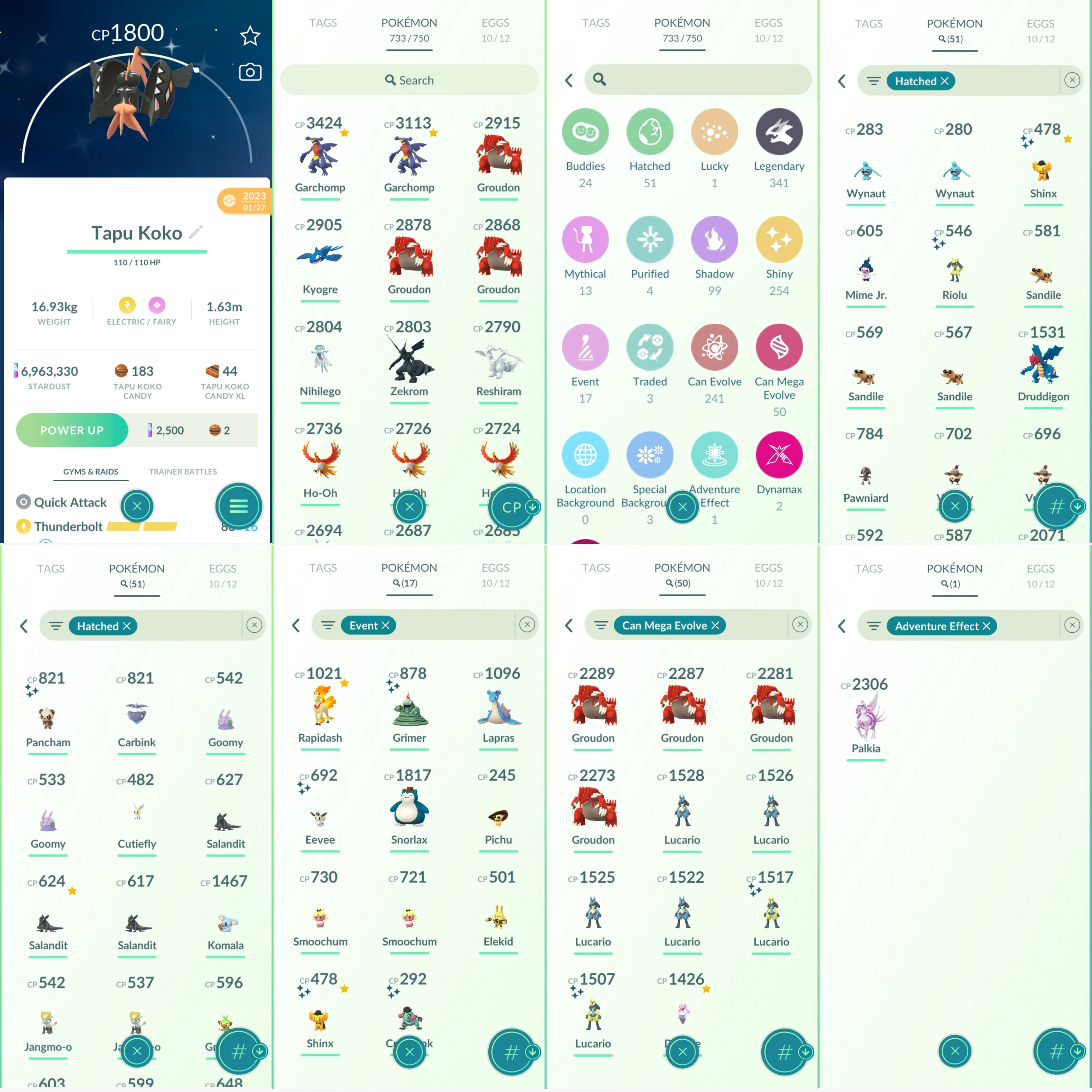 1433 LV46 MasterBall x2 Palkia Spacial Rend Cosmog x2 Mega Diancie Raikou100 Shiny: necrozma, mega Charizard, genesect