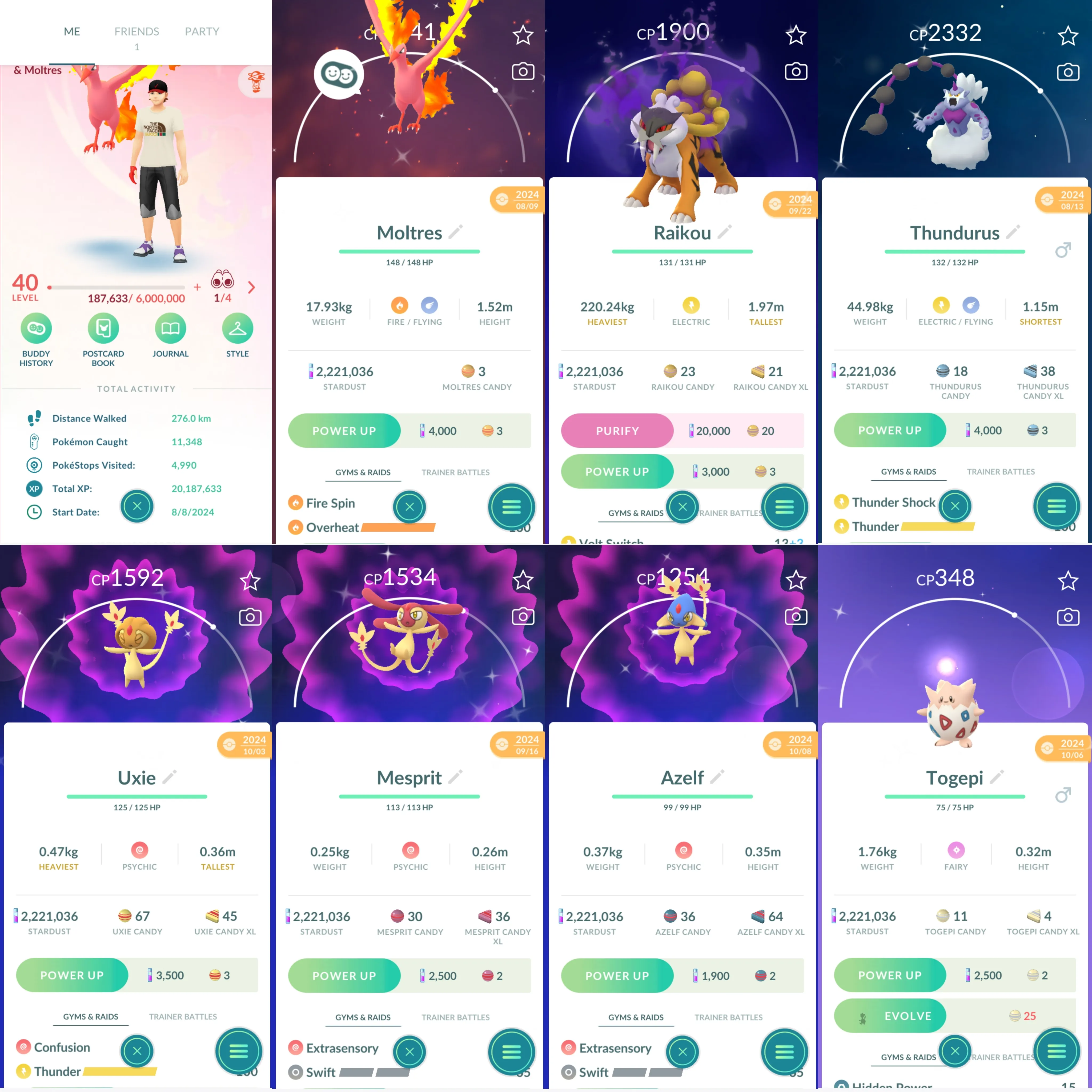 1439 LV40 RareCandy150 Shiny: tyrunt, amaura, beldum, duskull, roggenrola, Scyther, cottonee, wooper, moltres, shadow raikou