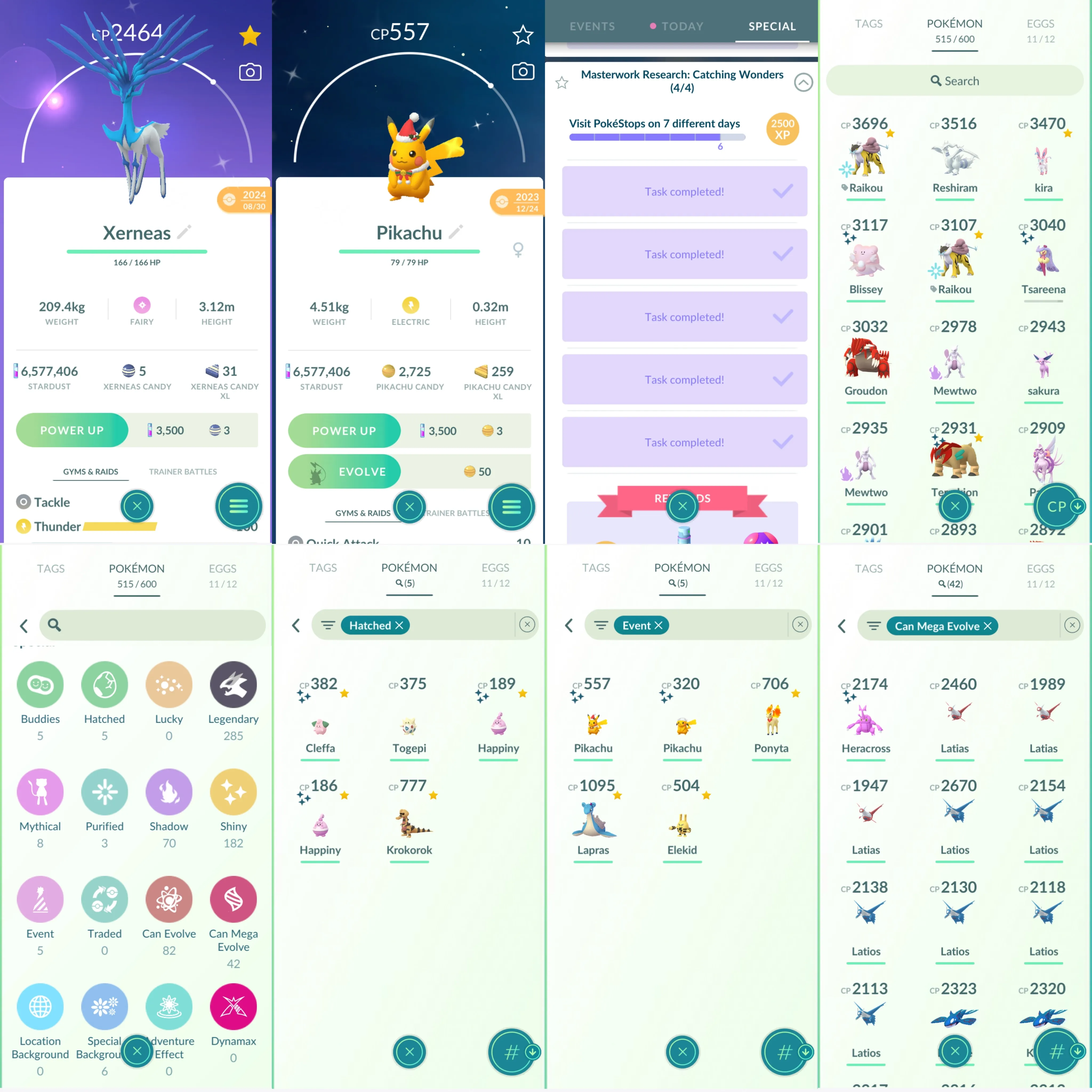 1442 LV46 Shiny Mega: Lucario+Heracross Mega Diancie Raikou100 x2 Shundo Uxie Shundo Mesprit Cosmog x3 Galar Zapdos