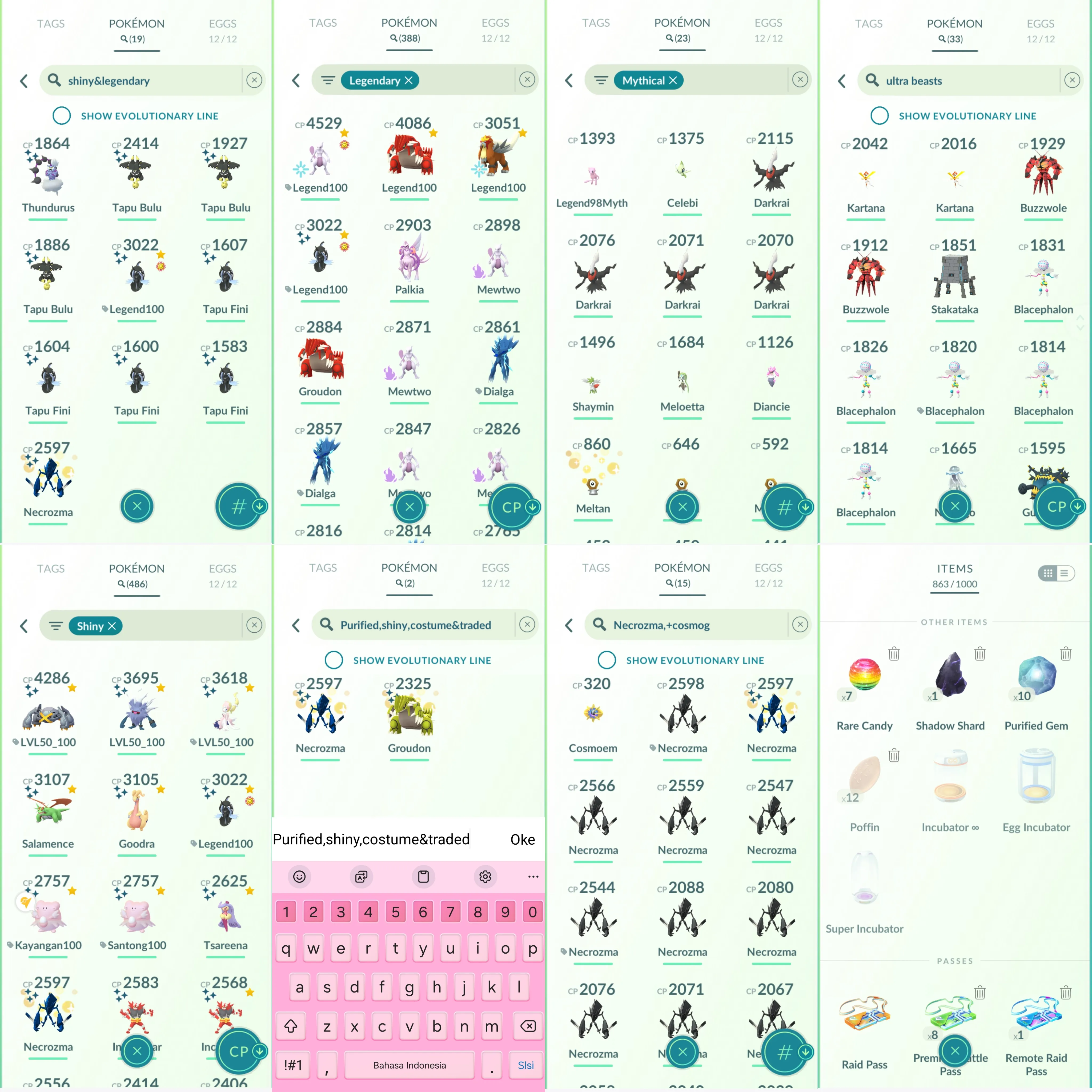 1467 LV46 Dialga Roar of Time Mewtwo100 Legends100 x9 Shundo Uxie Shundo Tapu Fini Mega Groudon100 Shundo: metagross, salamence