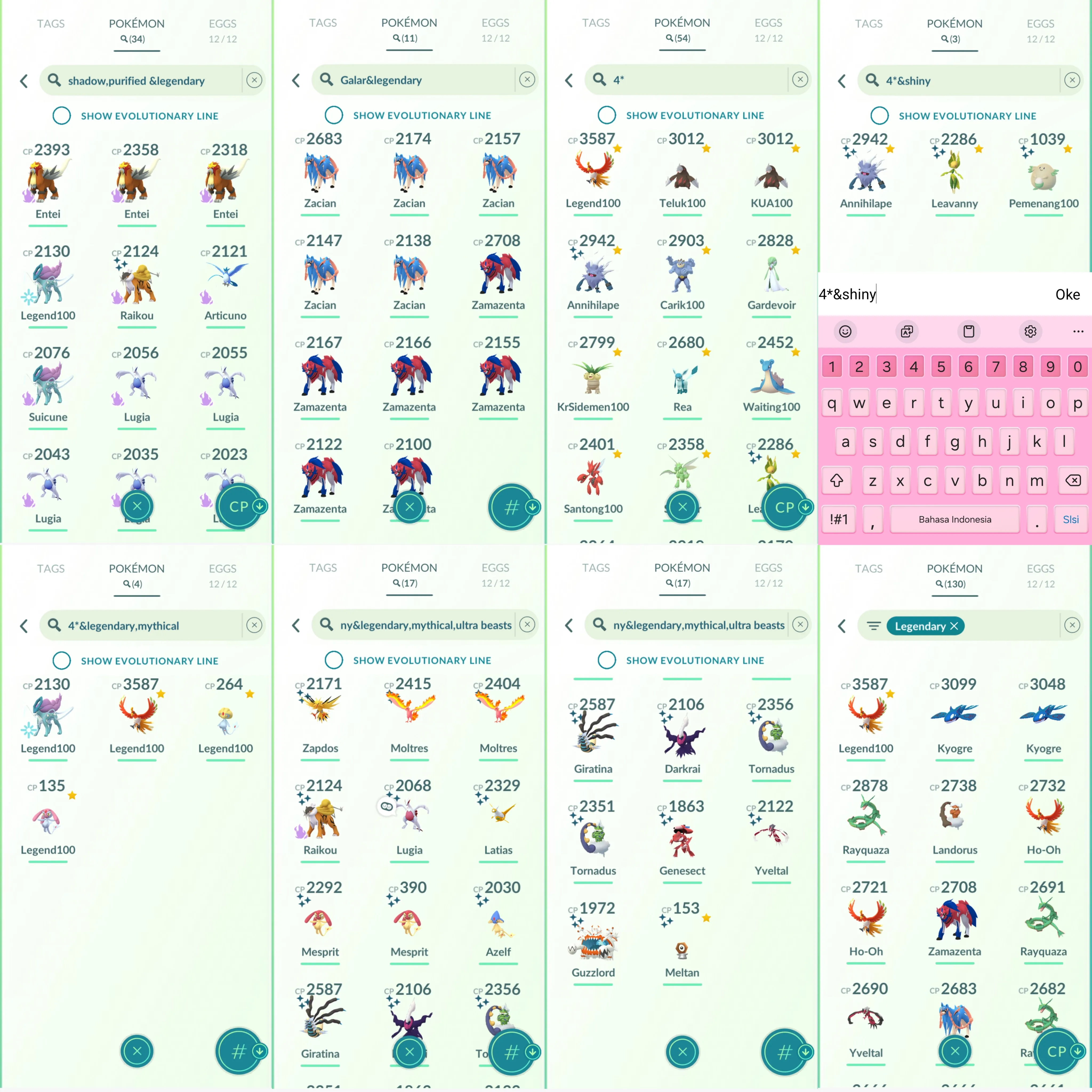1469 LV42 Mega Diancie Mega Rayquaza Ho-Oh100 Legends100 x4 Shiny: mega Lucario, mega latias, genesect, darkrai, giratina