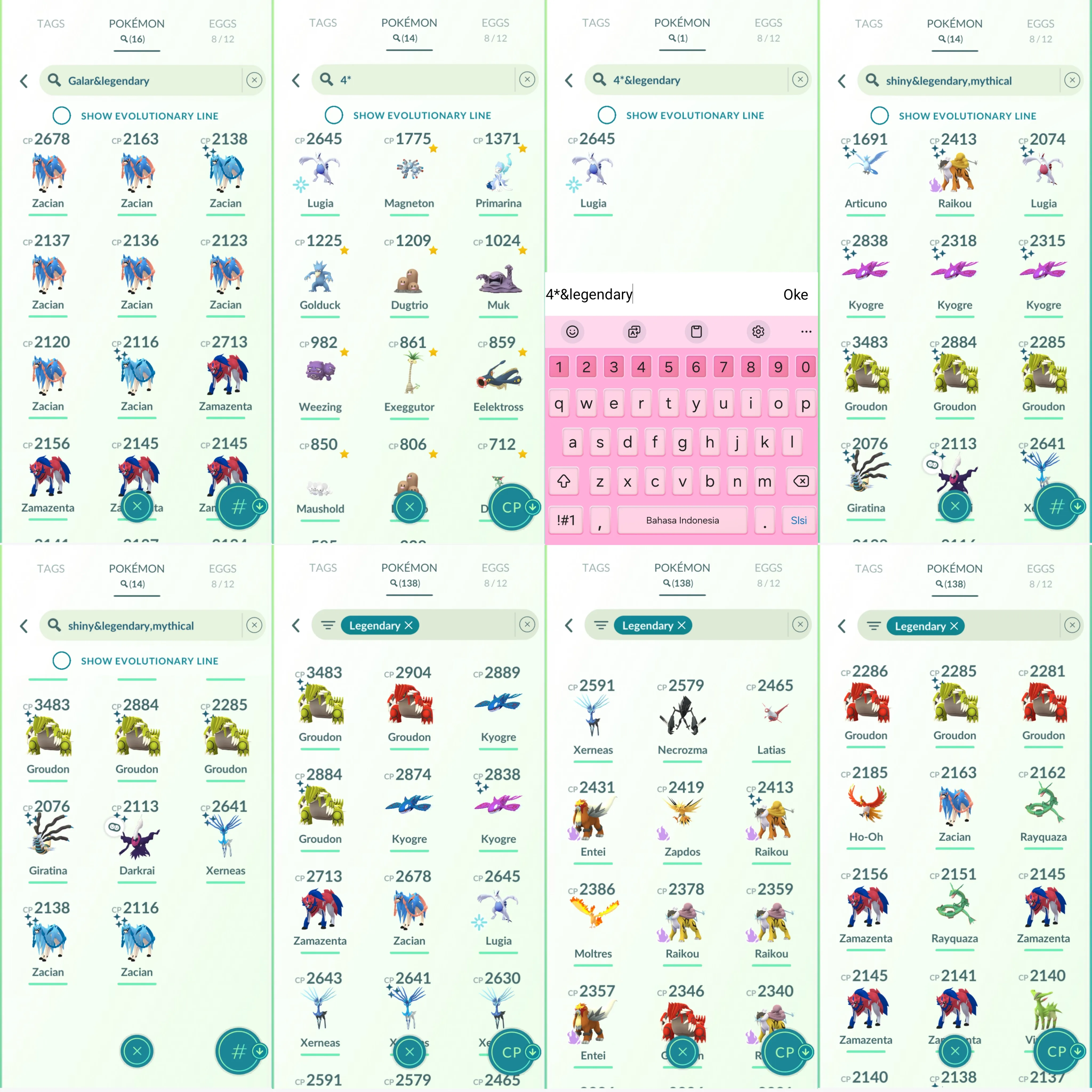 1476 LV44 Lugia100 Shiny: Charmeleon, mega kyogre, mega groudon, mega Lucario, shadow raikou, xerneas, giratina, lugia, articuno