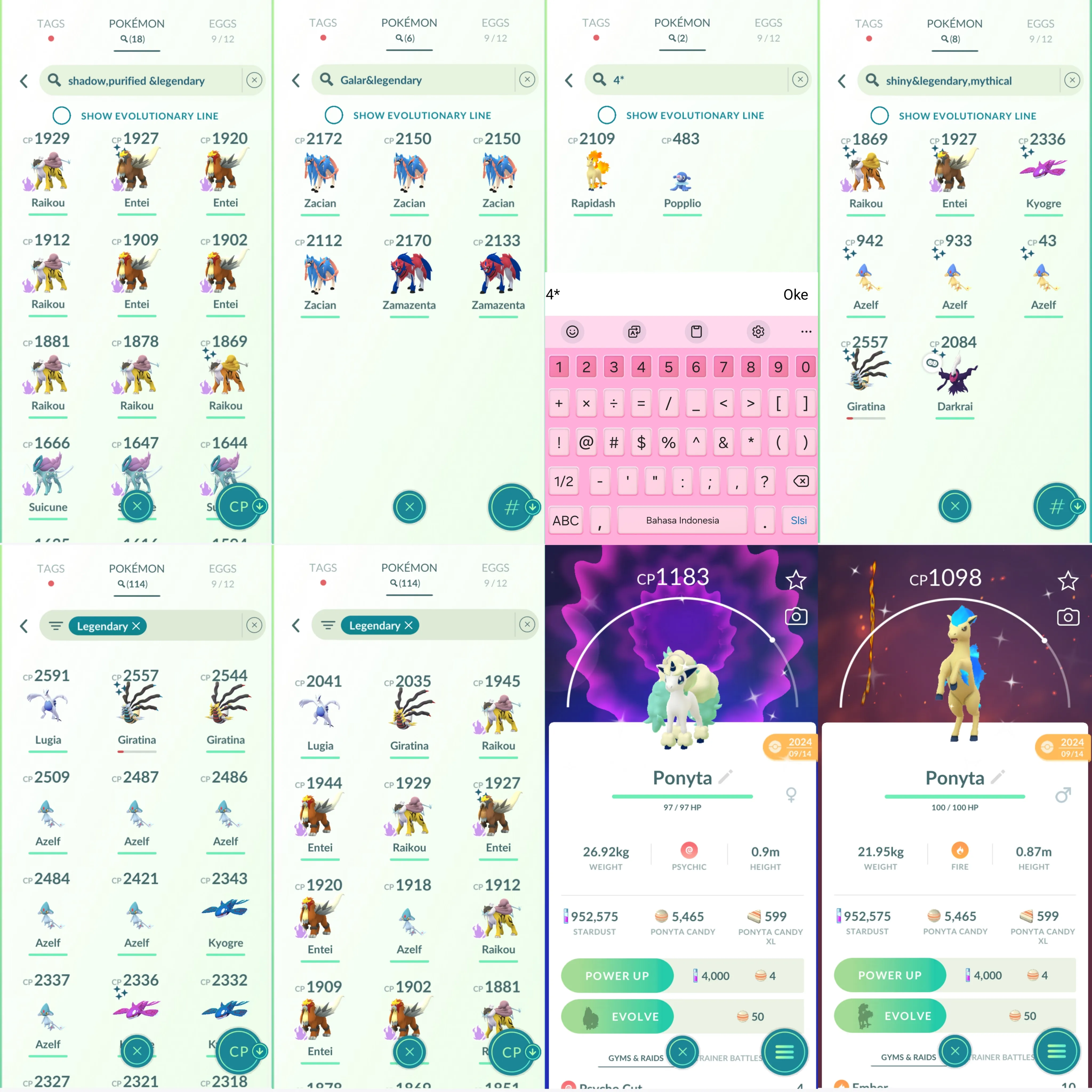 1487 LV40 RareCandy106 Shiny: darkrai, giratina, kyogre, shadow entei, shadow raikou, azelf, corpish, feebas, popplio, ponyta