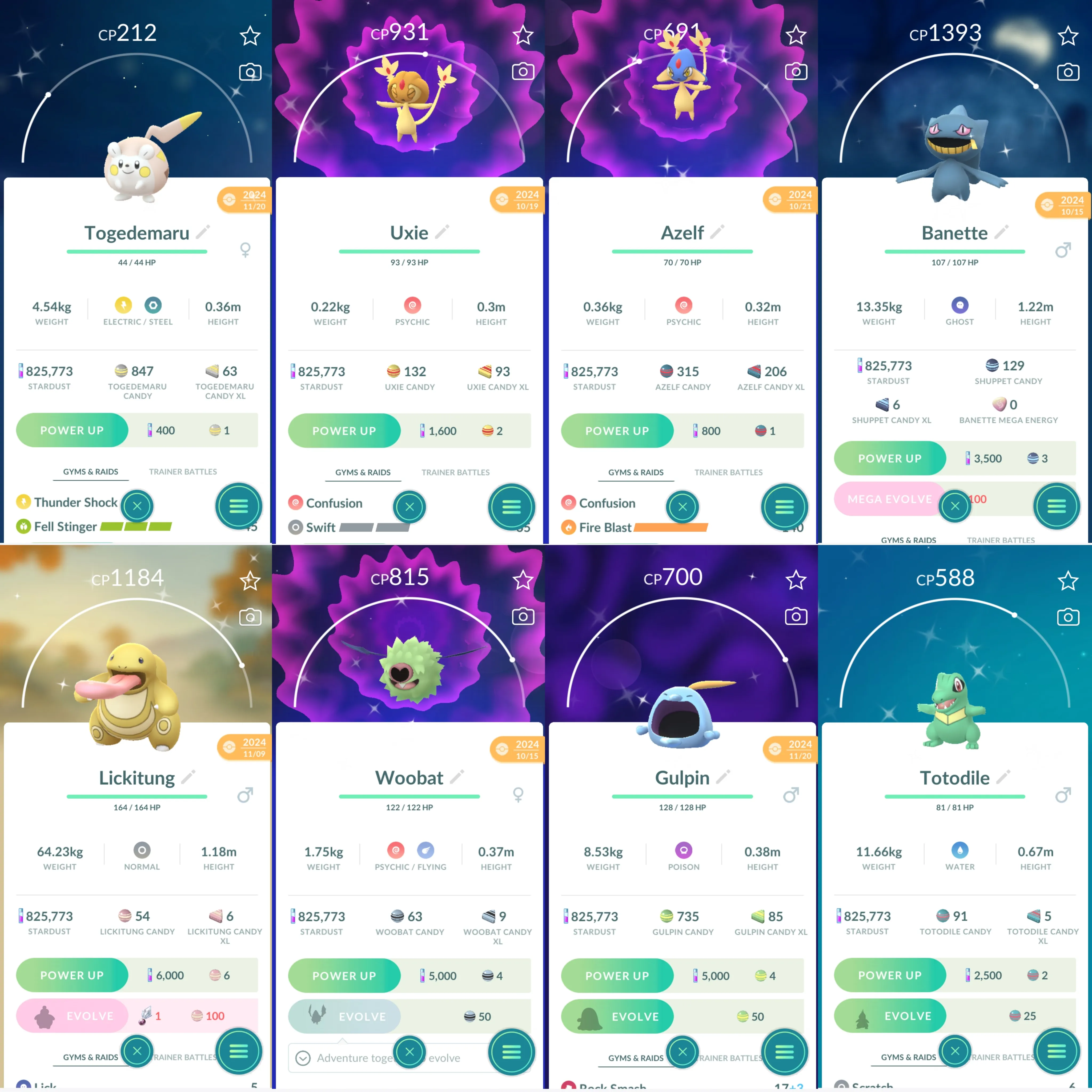 1490 LV40 Shundo Uxie Pikachu Pop Pikachu Saree Coin2384 GMax Toxtricity Shiny: azelf, beldum, dedenne, ponyta, totodile