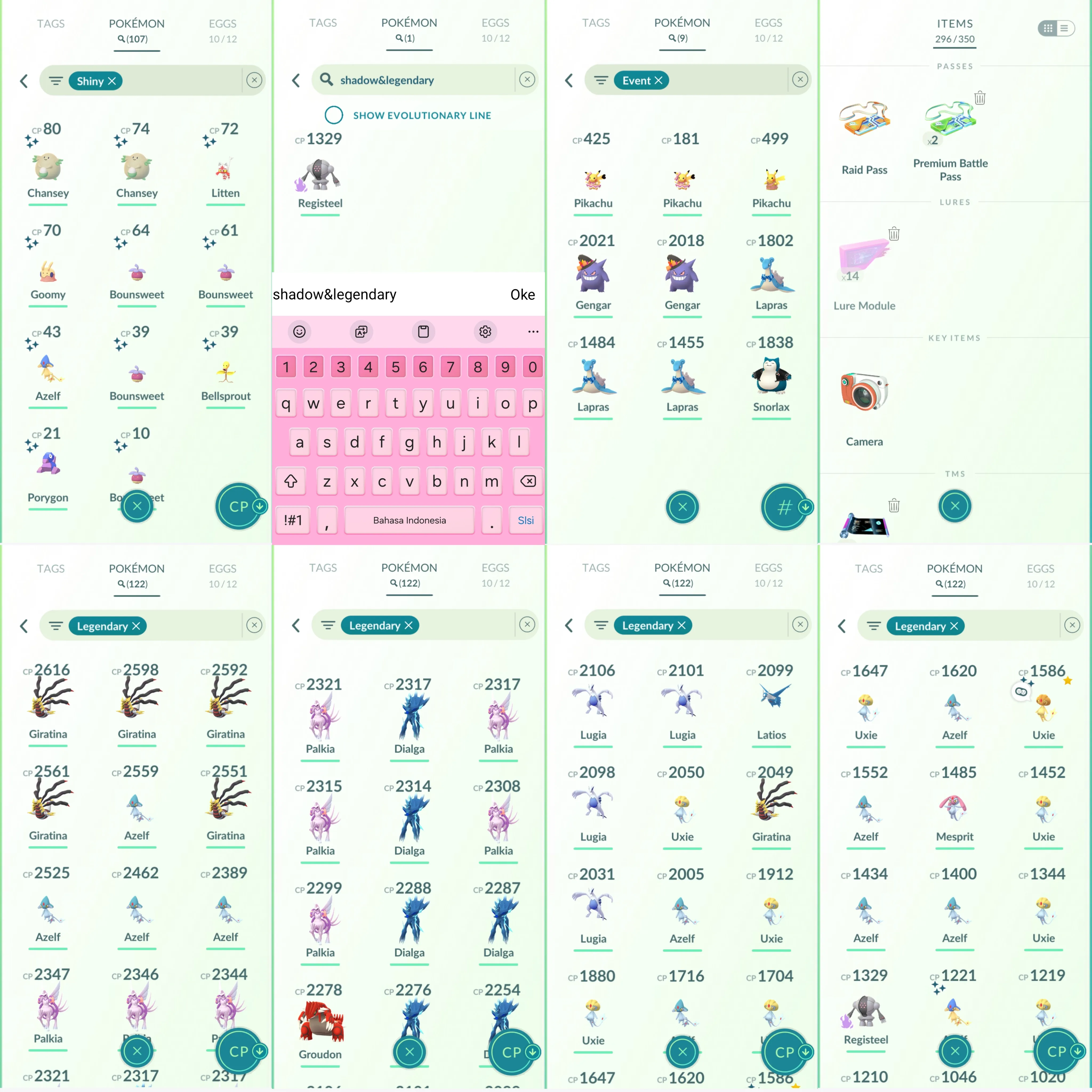 1490 LV40 Shundo Uxie Pikachu Pop Pikachu Saree Coin2384 GMax Toxtricity Shiny: azelf, beldum, dedenne, ponyta, totodile