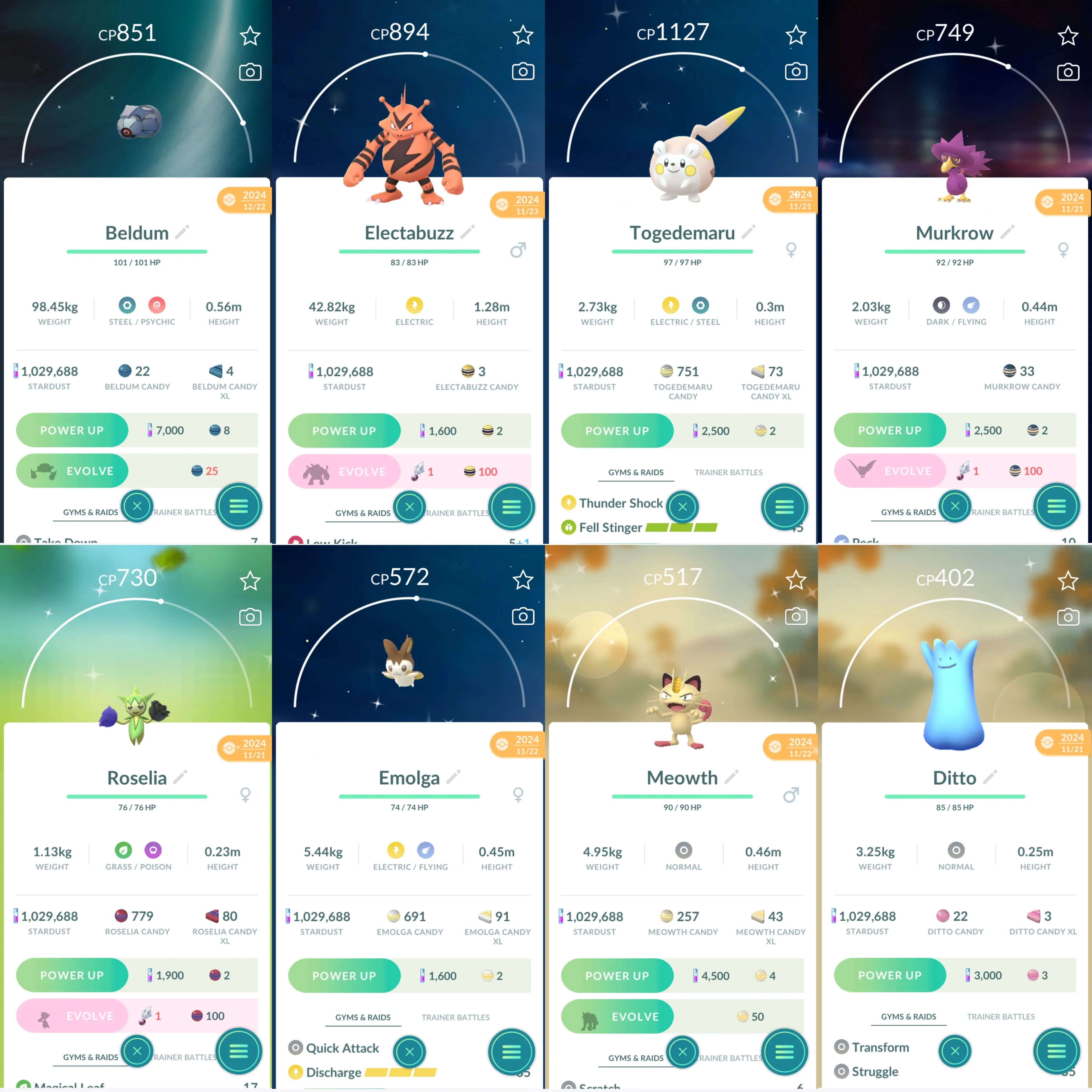 1494 LV40 Coin 1763 Uxie100 Pichu witch hat pikachu rockstar Pikachu saree Snorlax Jacket Shiny: palkia origin, uxie, mesprit