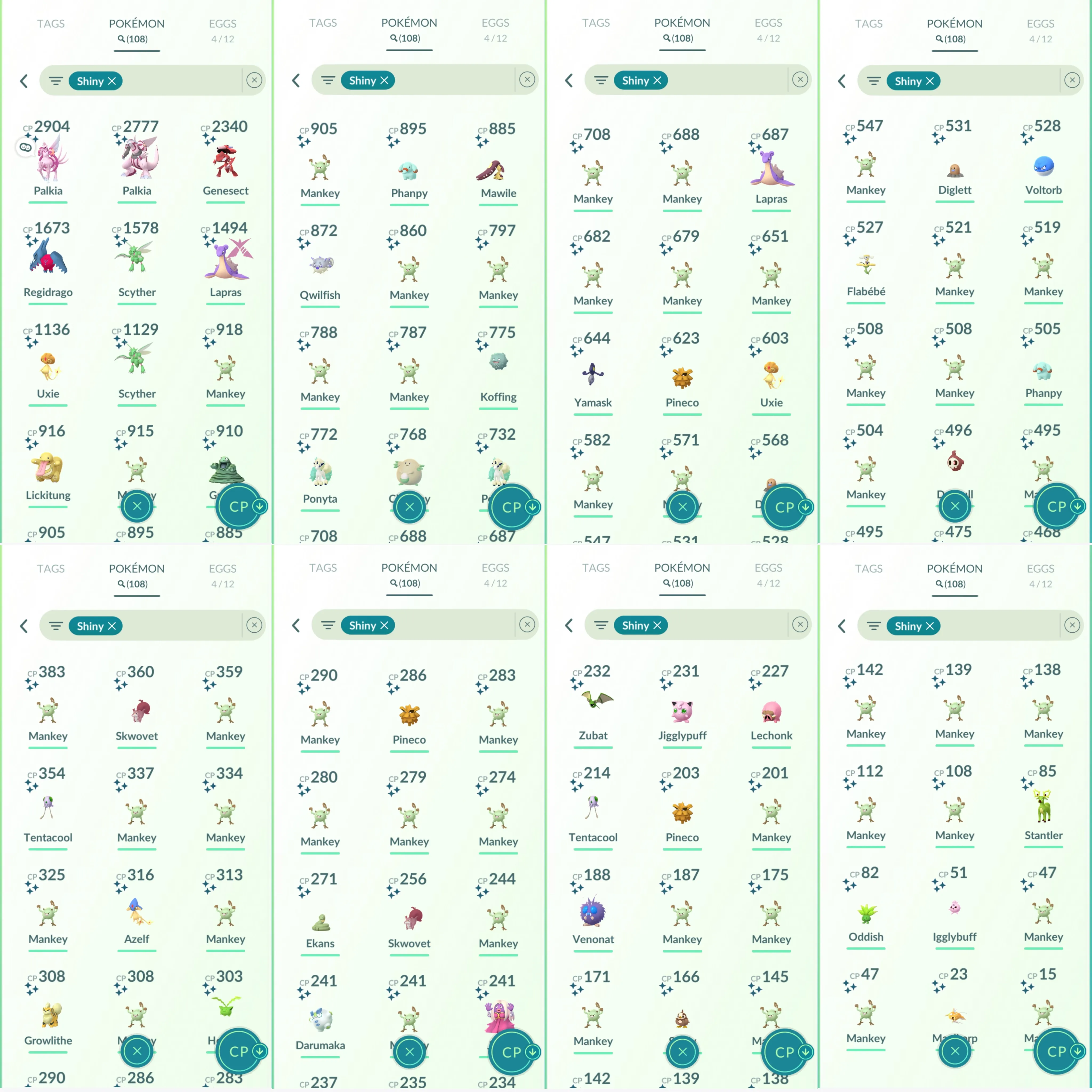 1498 LV40 Coin2043 Shiny GMax Lapras Pikachu rock + saree Shiny: palkia origin, regidrago, uxie, azelf, palkia, scyther
