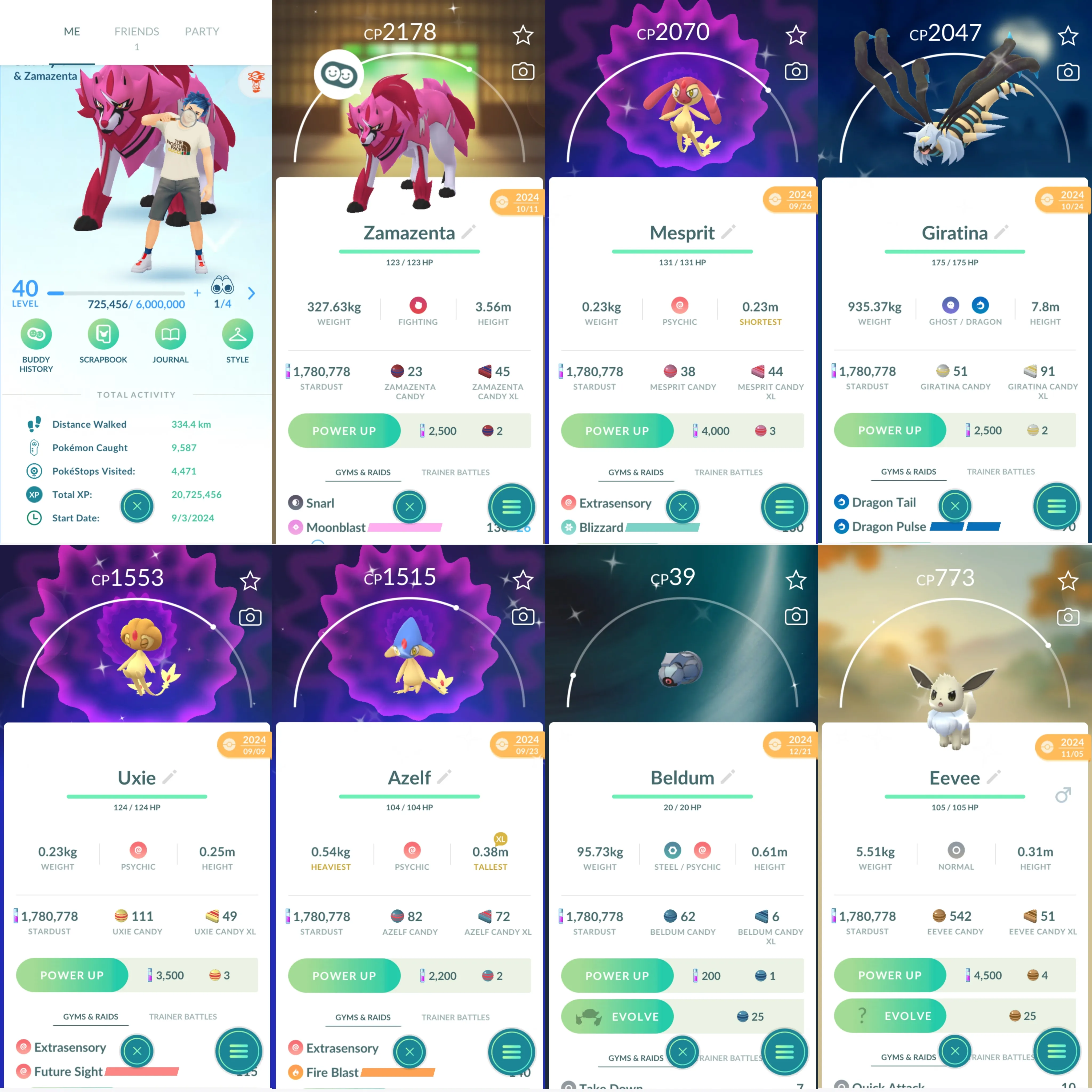 1560 LV40 RareCandy131 Shiny Zamazenta Shiny Uxie Shiny Azelf Shiny Mesprit Shiny Giratina Shiny beldum Shiny eevee