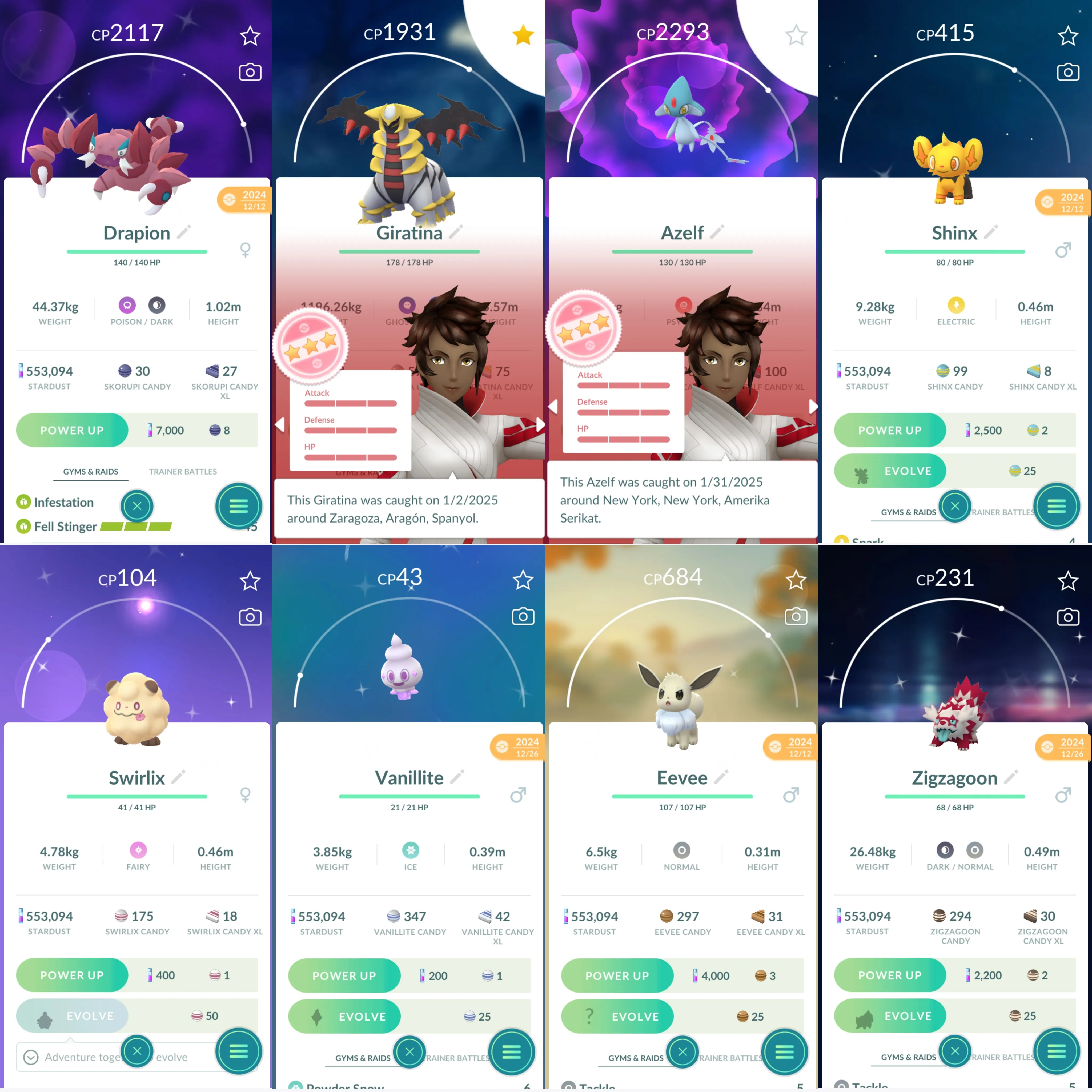 1573 LV40 Coin2123 Giratina100 Mesprit100 Azelf100 Shiny: giratina, fashion Dragonite, azelf, absol, zebstrika, drapion, shinx