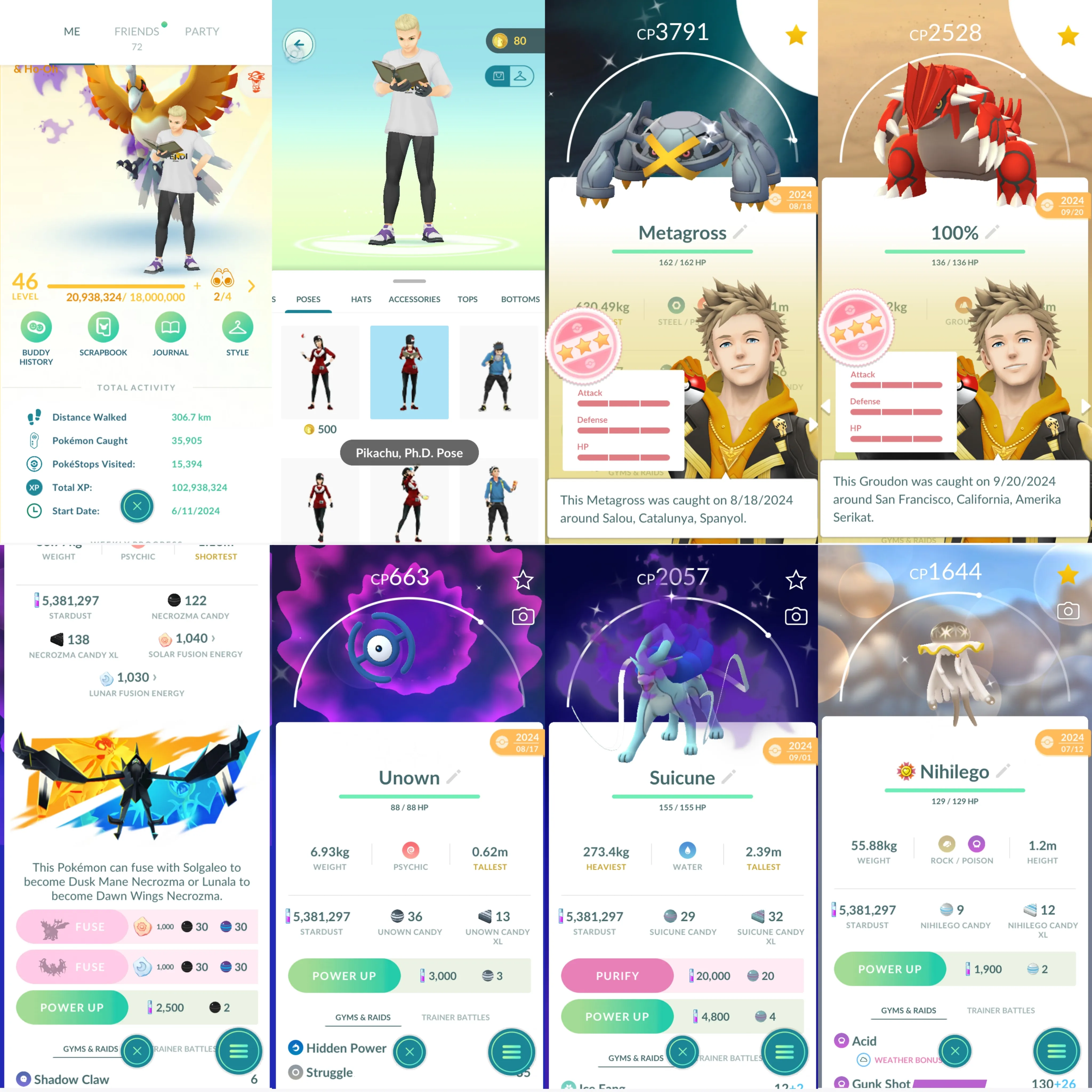 1617 LV46 Pikachu, Ph. D. Pose Shundo Metagross Shiny Necrozma to fuse Cosmoem Shiny Zacian Shiny Zamazenta Lugia100%