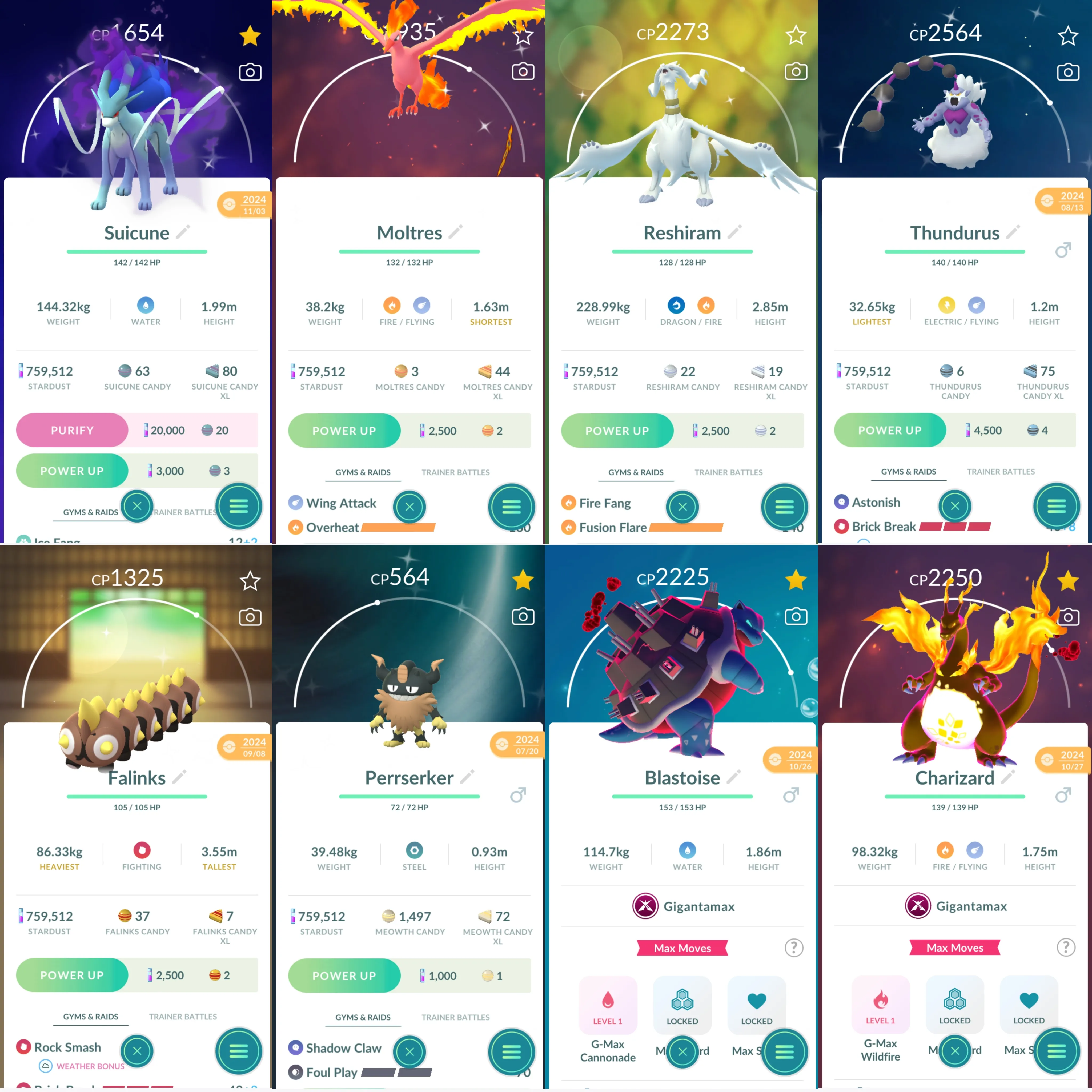 1625 LV41 Lugia100 GMax Venusaur GMax Charizard GMax Blastoise GMax Gengar GMax Kingler  Shiny Shadow Lugia Shiny Genesect