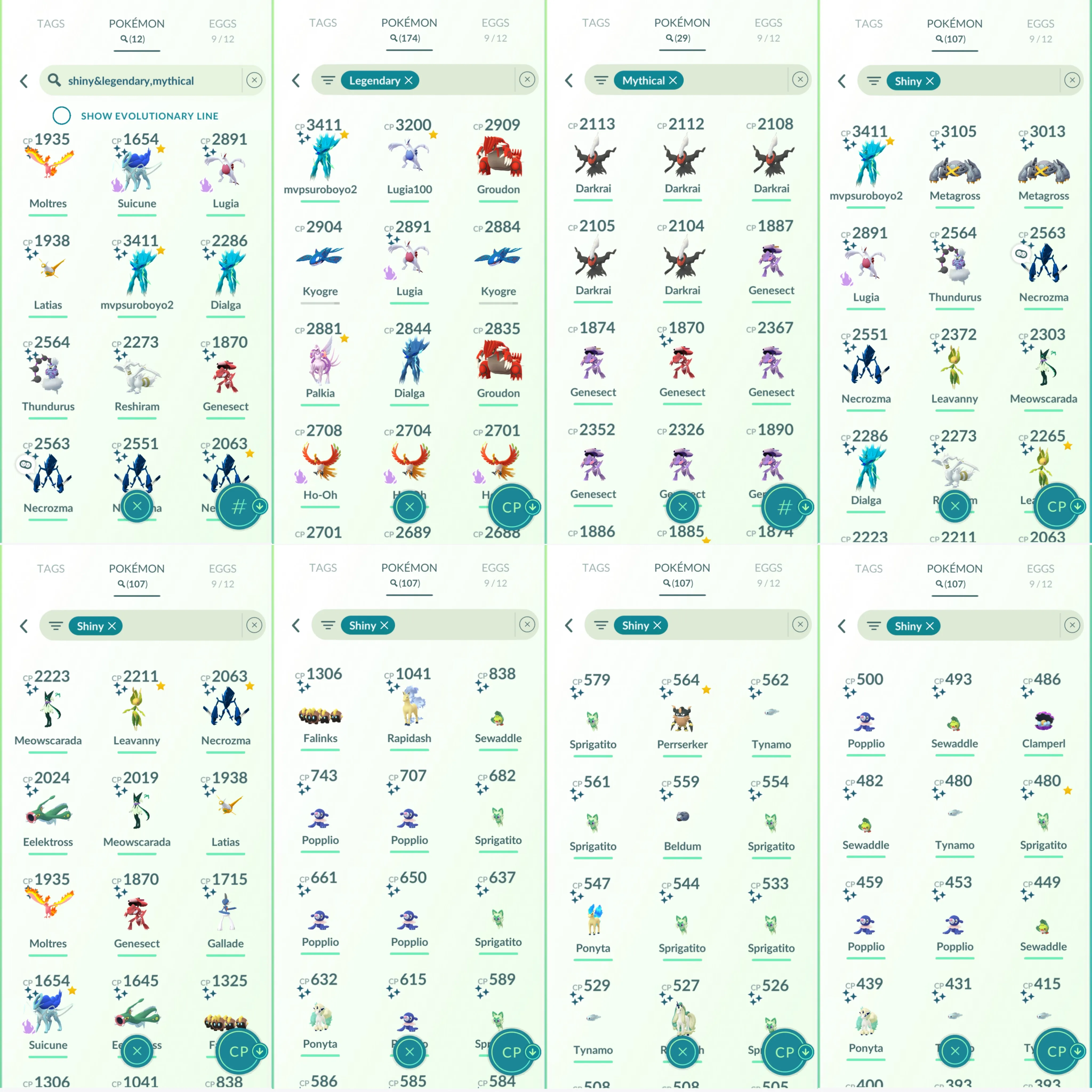 1625 LV41 Lugia100 GMax Venusaur GMax Charizard GMax Blastoise GMax Gengar GMax Kingler  Shiny Shadow Lugia Shiny Genesect