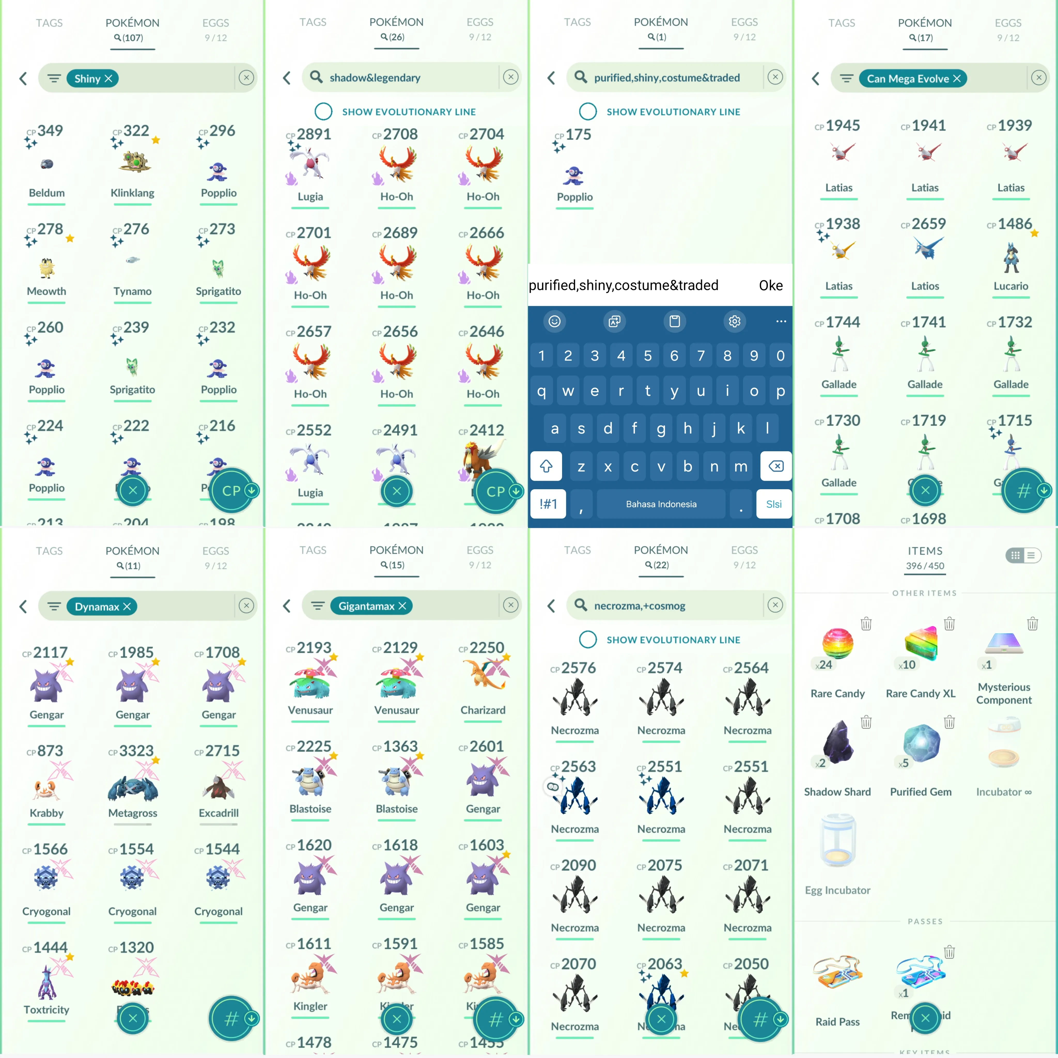 1625 LV41 Lugia100 GMax Venusaur GMax Charizard GMax Blastoise GMax Gengar GMax Kingler  Shiny Shadow Lugia Shiny Genesect