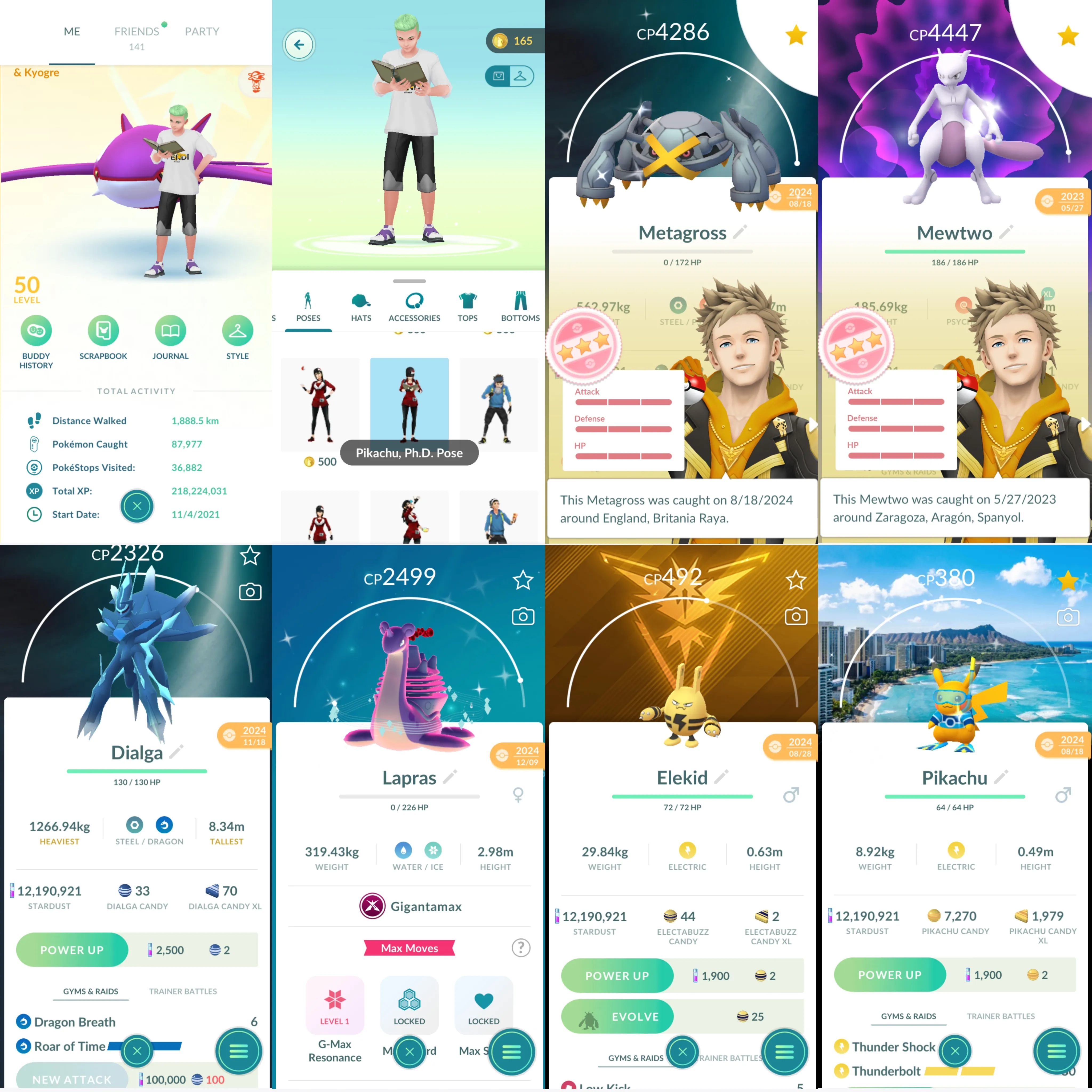 1645 LV50 Cosmog x3 Shundo Metagross Pikachu, Ph. D. Pose Shiny GMax Lapras Shiny Rare Pikachu WCS 2024 BG Shiny Mega Lucario