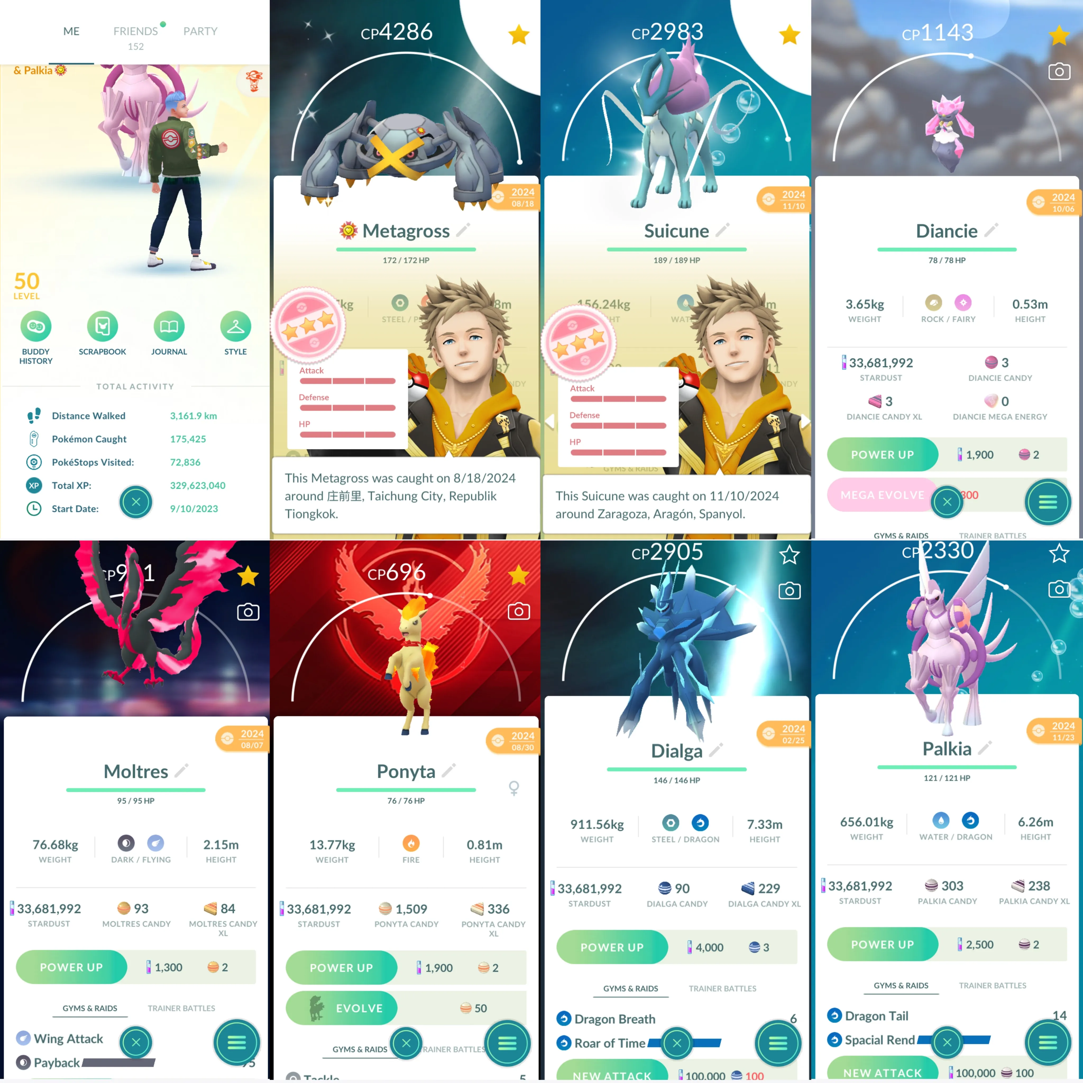 1647 LV50 Shundo Metagross Spacial Rend Roar of Time Shiny Dialga Origin Shiny Palkia Origin Shiny NECROZMA SHINY ZAMAZENTA
