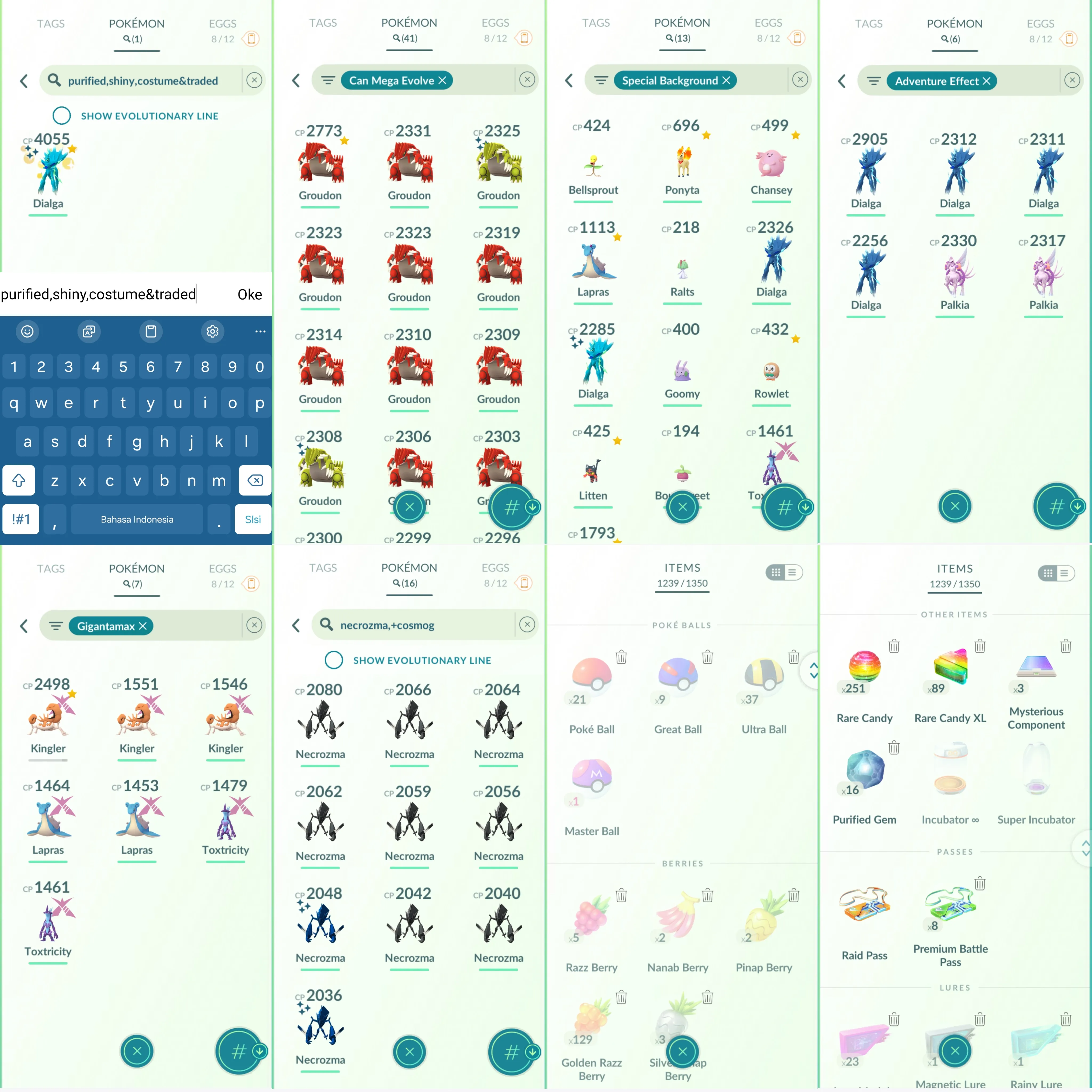 1647 LV50 Shundo Metagross Spacial Rend Roar of Time Shiny Dialga Origin Shiny Palkia Origin Shiny NECROZMA SHINY ZAMAZENTA