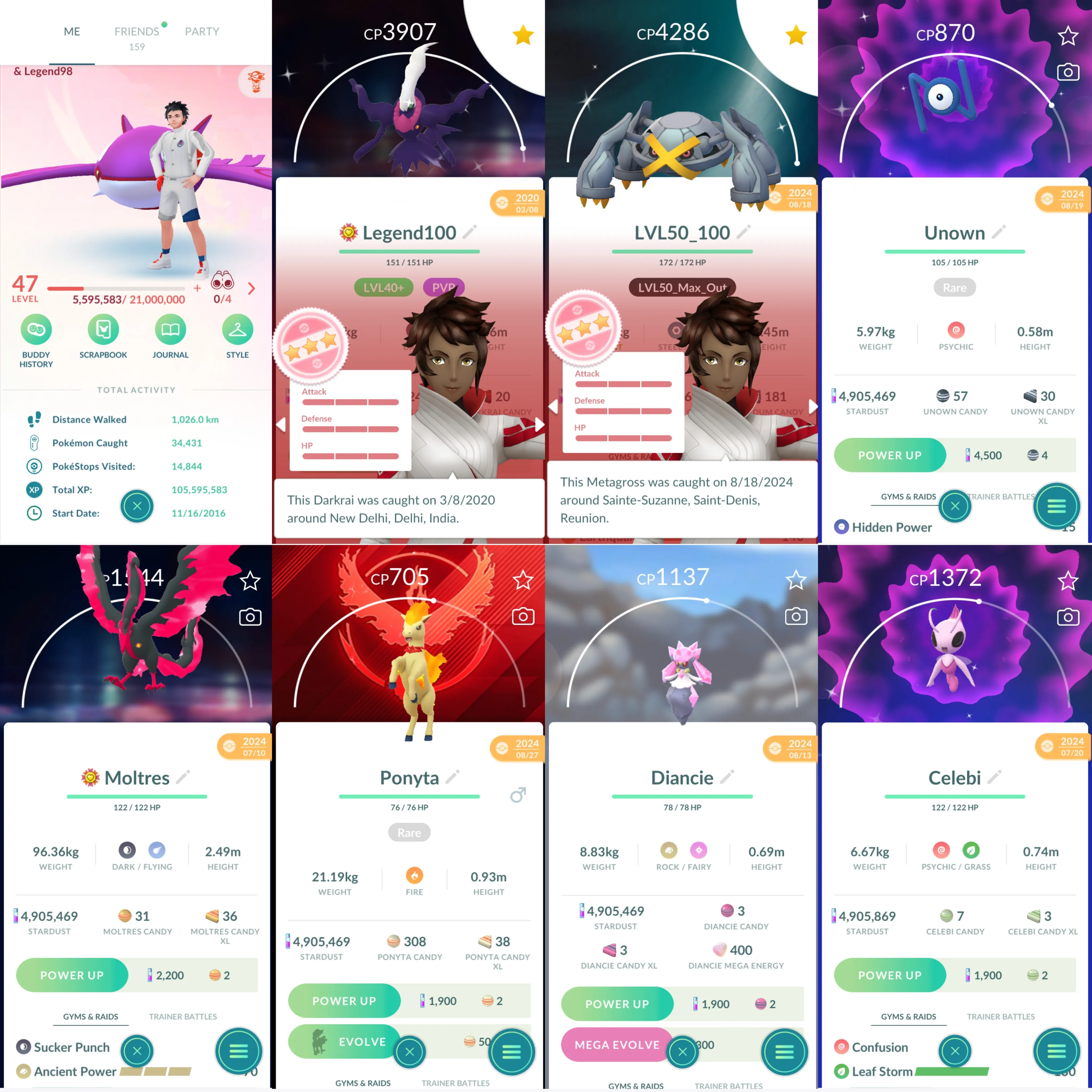 1650 LV47 2016 Cosmoem Shundo Darkrai Shundo Metagross x2 Shiny Larvesta Shiny Kyogre 98% IV Shiny Thundurus 98% IV