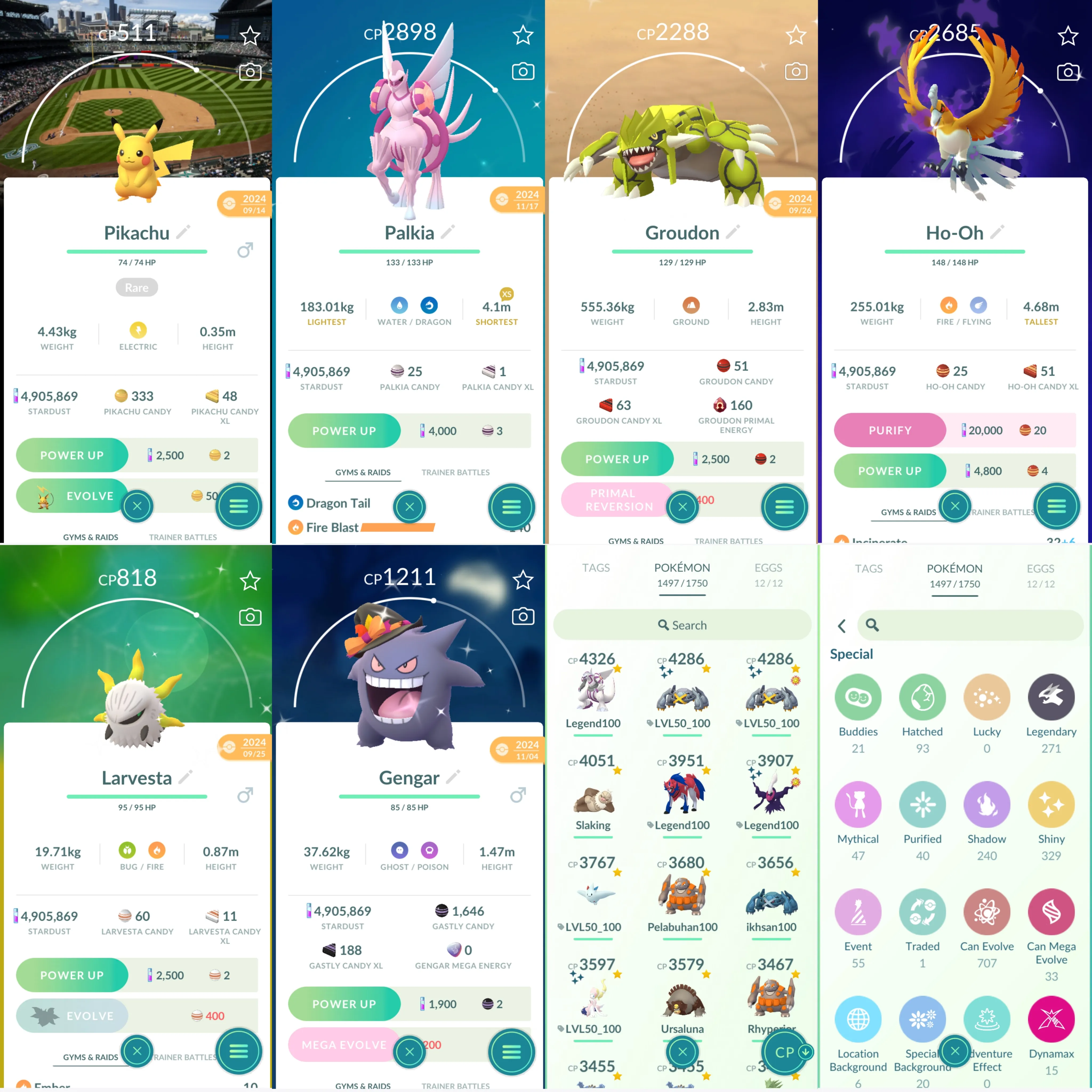 1650 LV47 2016 Cosmoem Shundo Darkrai Shundo Metagross x2 Shiny Larvesta Shiny Kyogre 98% IV Shiny Thundurus 98% IV