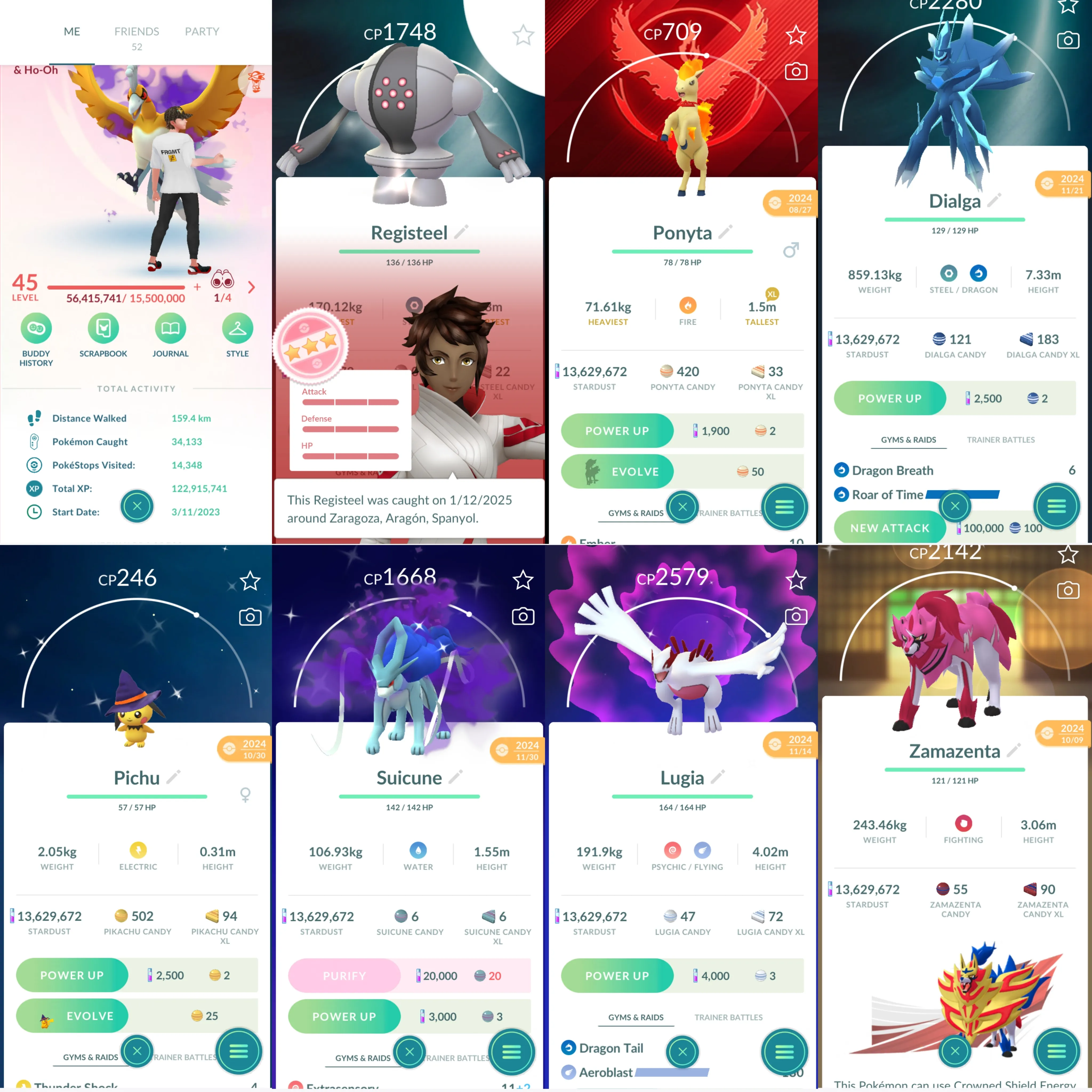 1662 LV45 Shiny Pichu Witch Hat Dialga Roar of Time  Shiny Deoxys Def Shiny Metagross Shiny Zamazenta Shiny Mega Gallade