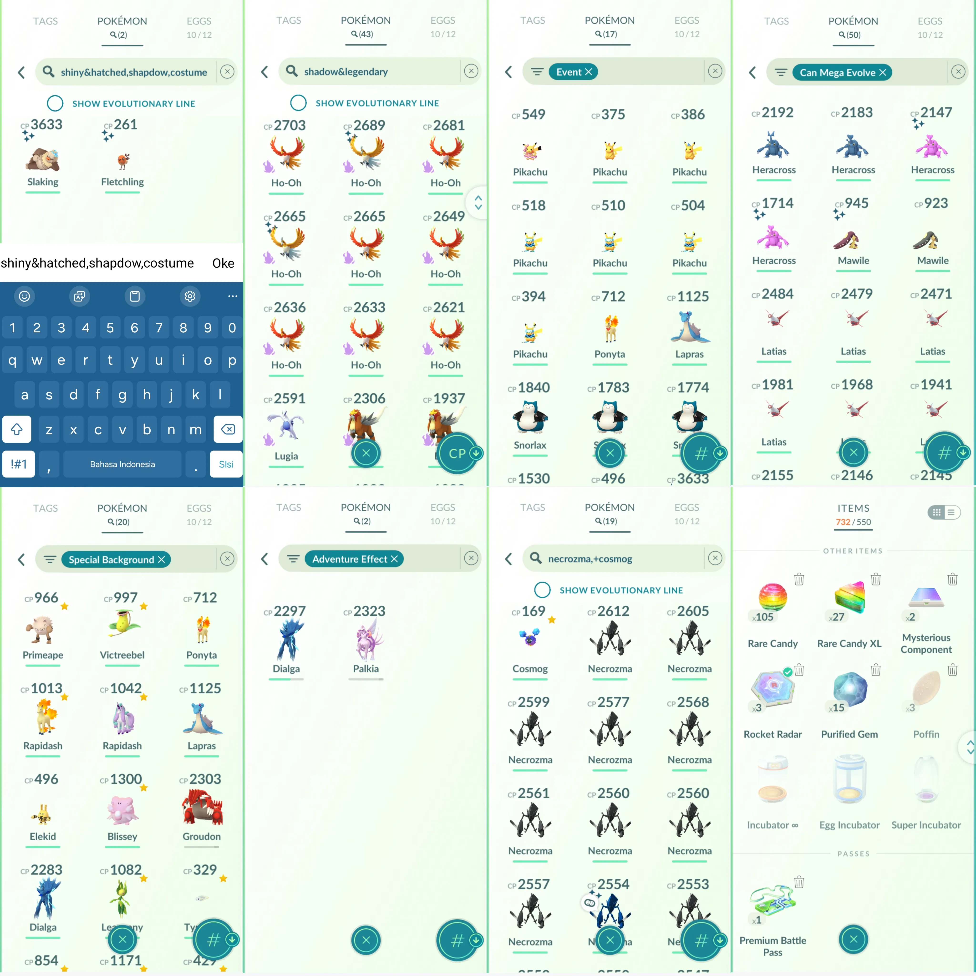 1671 LV48 Shadow Ho-Oh 100% Shadow Entei 100% Shiny: darkrai, genesect, necrozma, nihilego, pheromosa, mega heracross