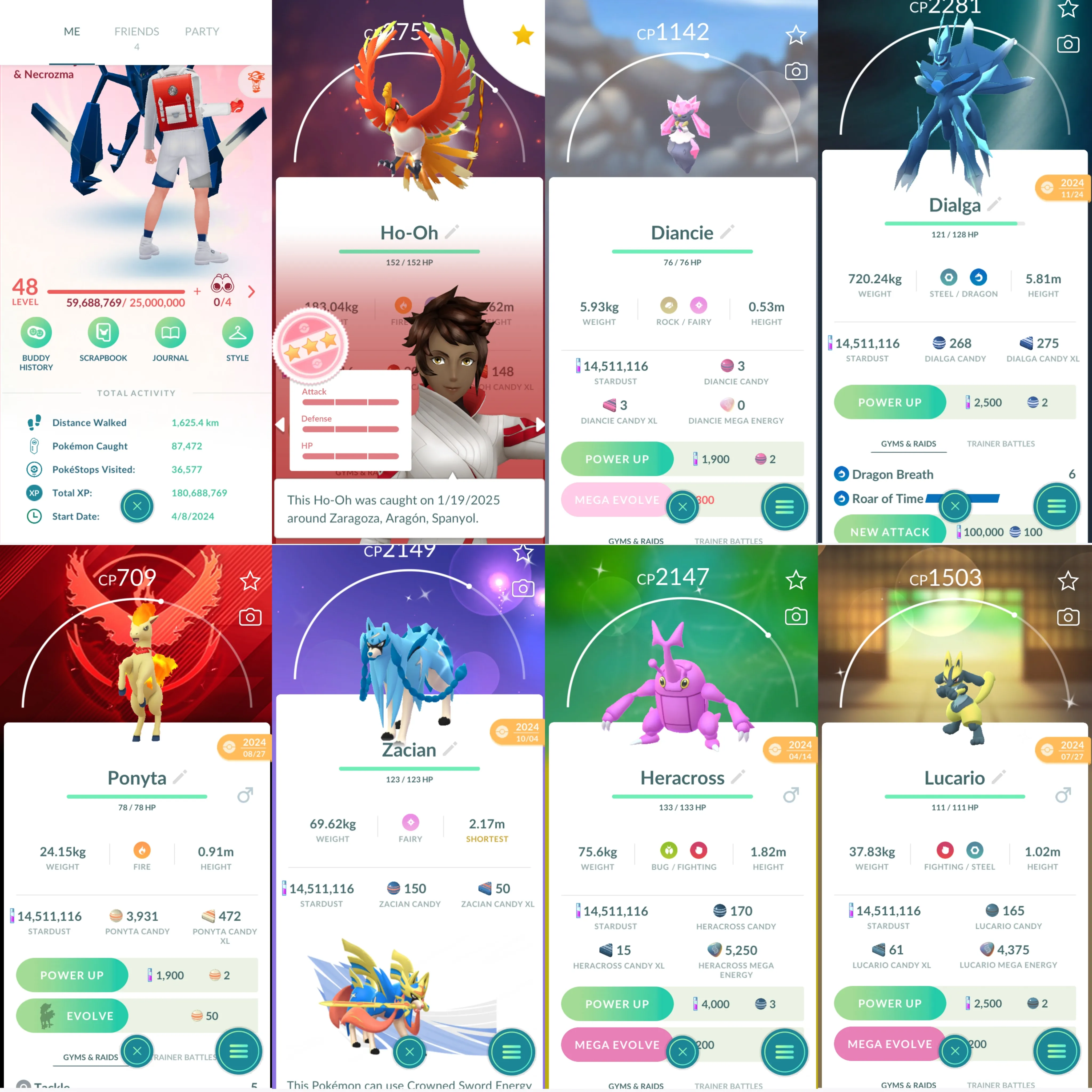 1675 LV48 Cosmog Roar of Time Shiny: Mega Lucario, Charizard, Metagross, Mega Heracross, necrozma, zacian, regieleki, kartana
