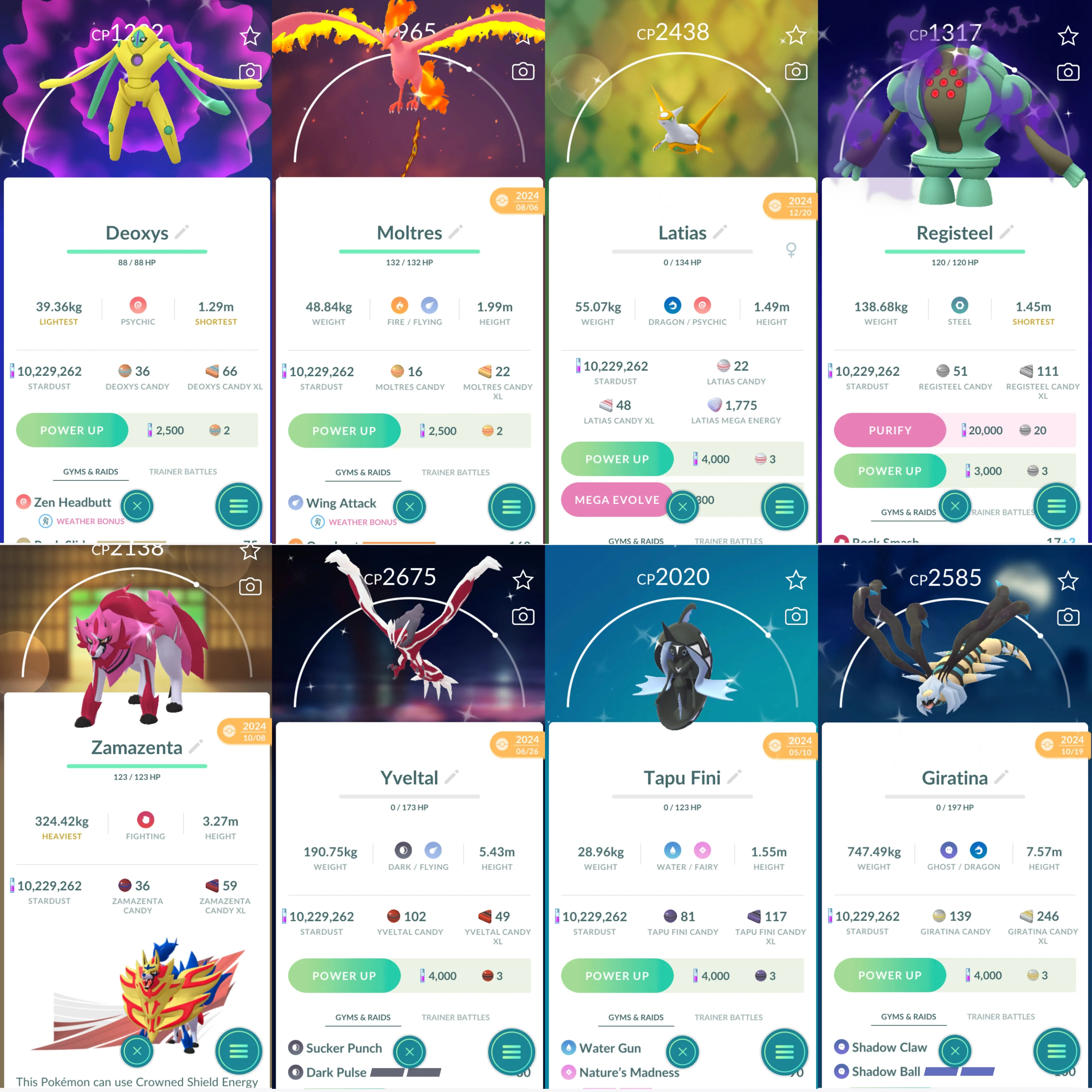 1679 LV48 Galarian Articuno Cosmog Enamorus Shiny: mega Lucario, genesect, mega heracross, deoxys def, Charizard, nihilego